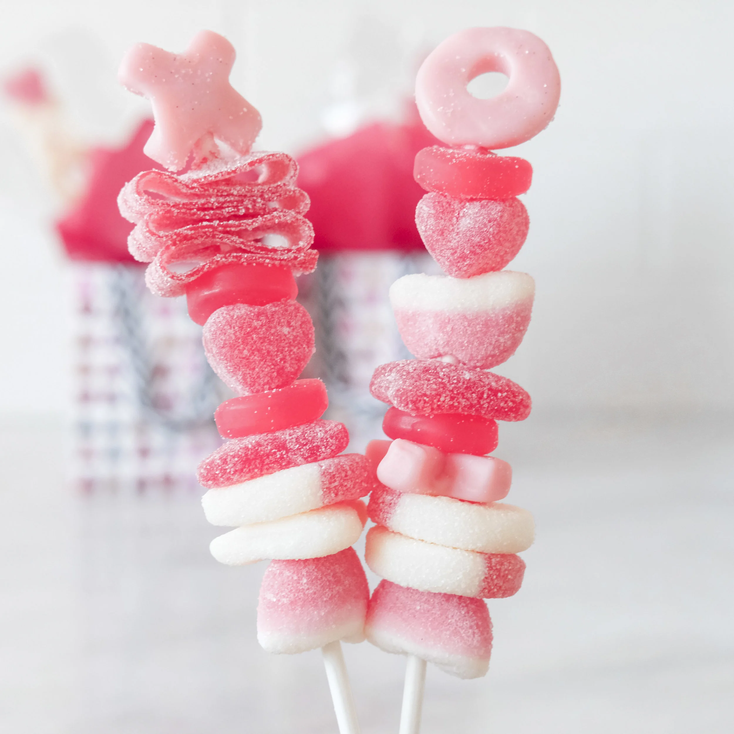 Valentine's Day Candy Kabobs or Valentine's Day snack