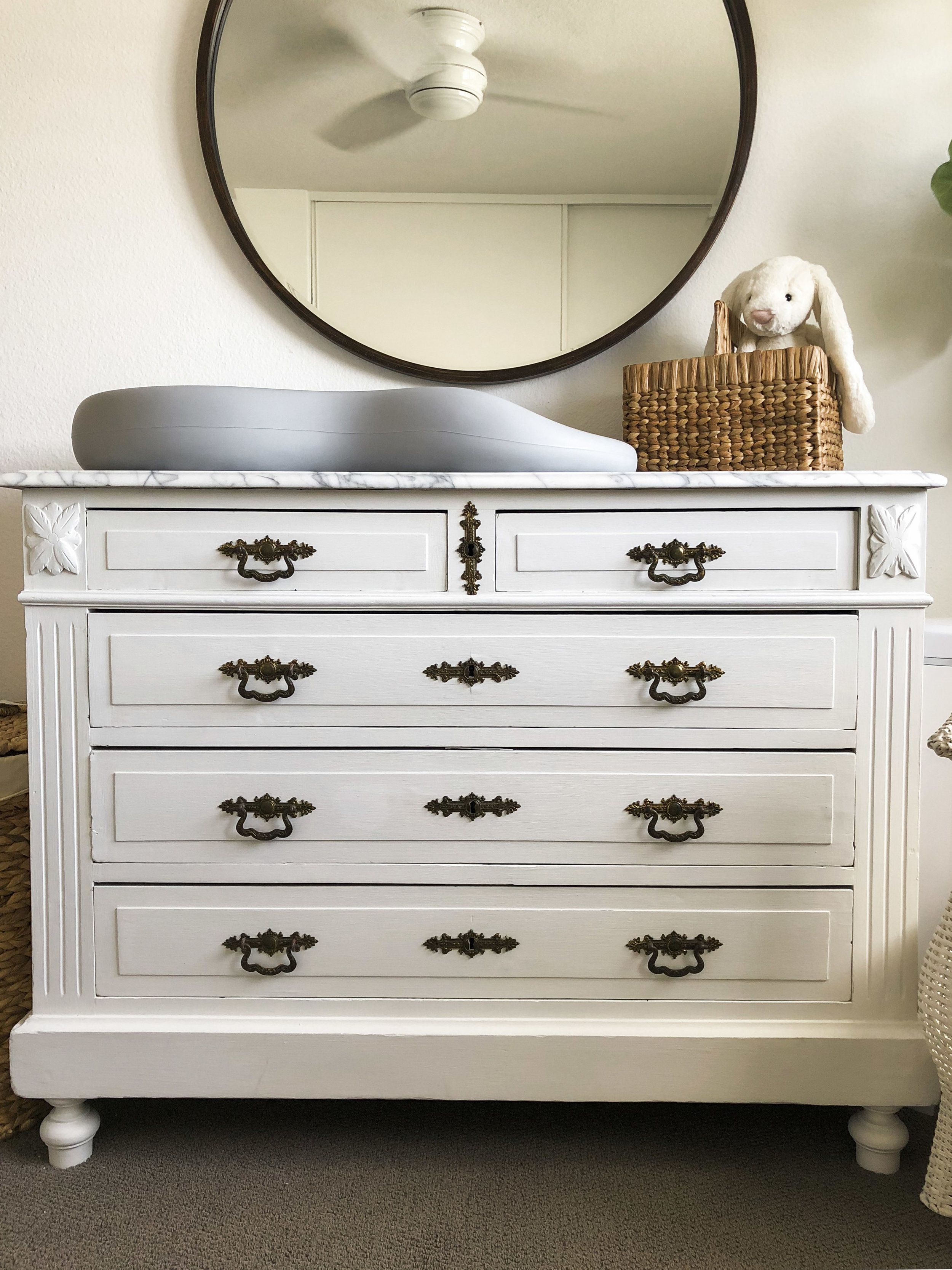 dresser with marble top