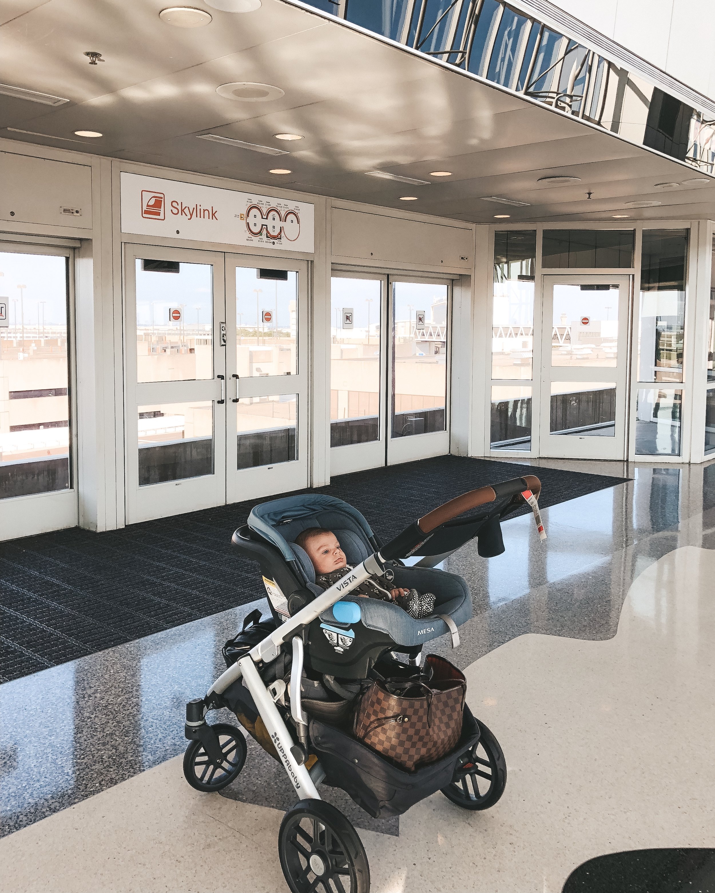 baby stroller on flight