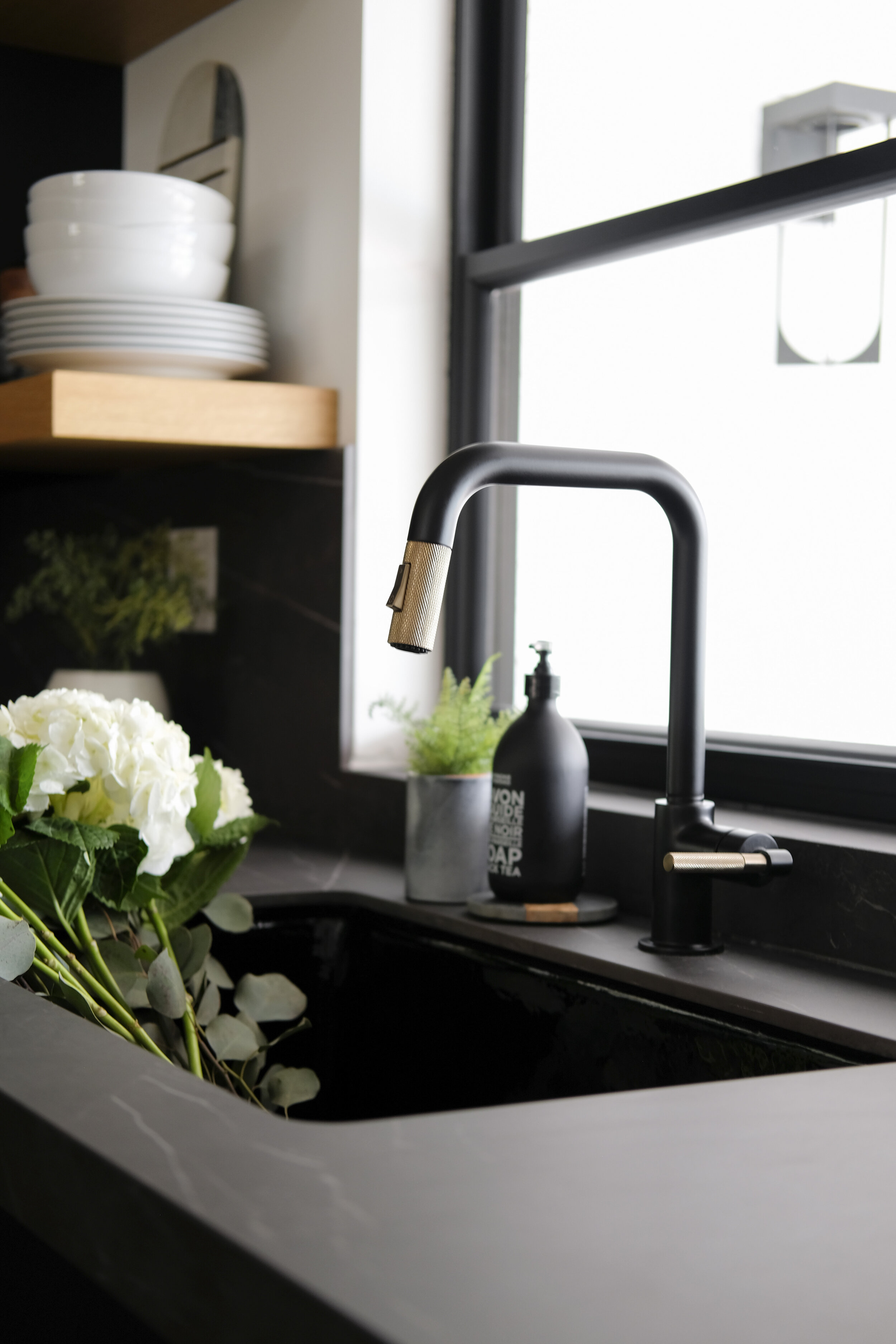 Black Kitchen Sinks, Countertops and Faucets, 25 Ideas Adding