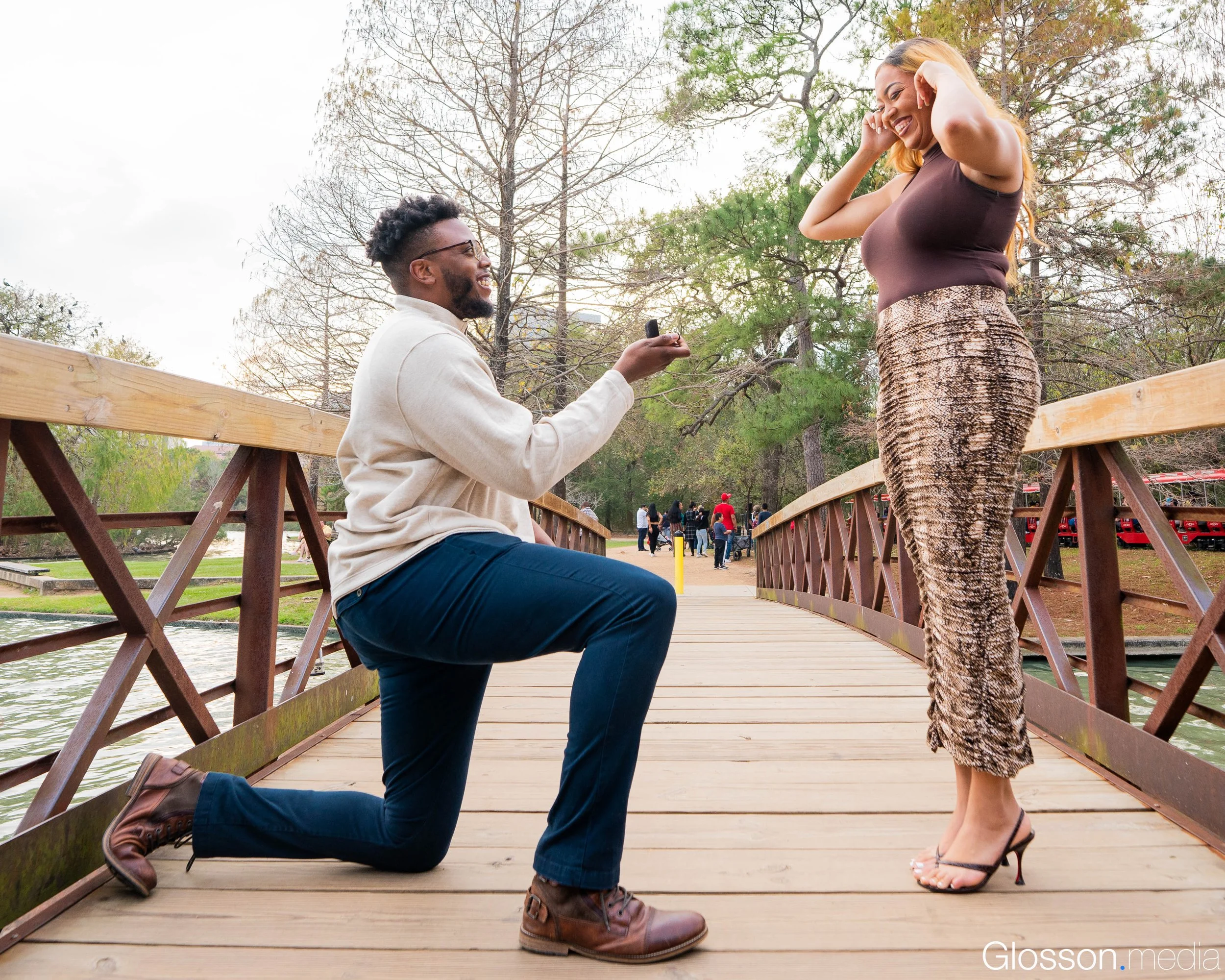 Caleah &amp; Rion's Engagement At Hermann Park In Houston