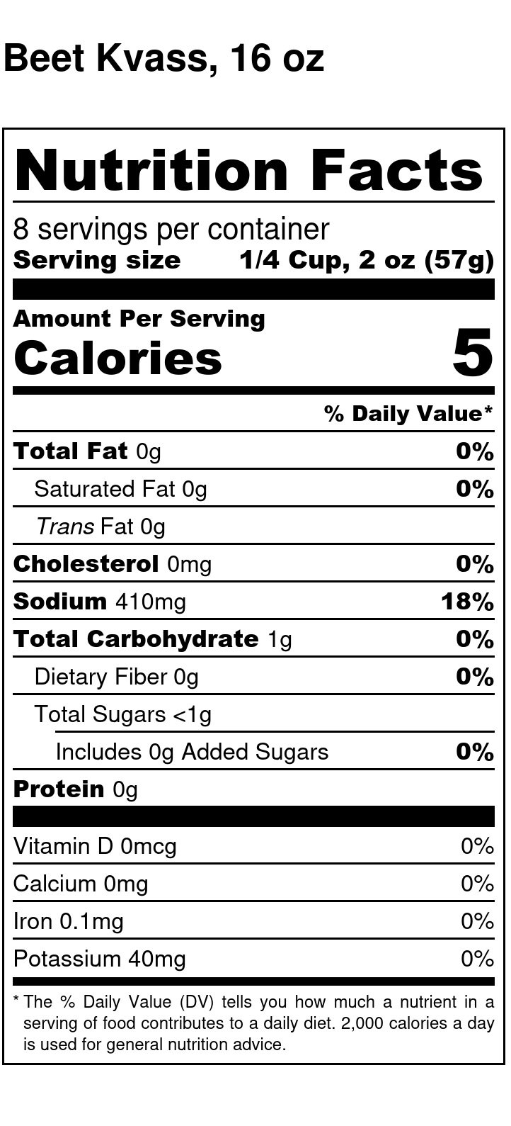 Beet Kvass, 1Pack — Food and Ferments