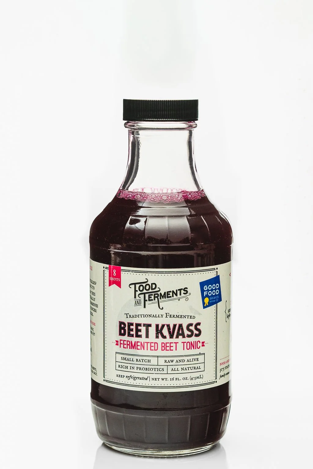 Beet Kvass,  16oz 1-Pack or 3-Pack
