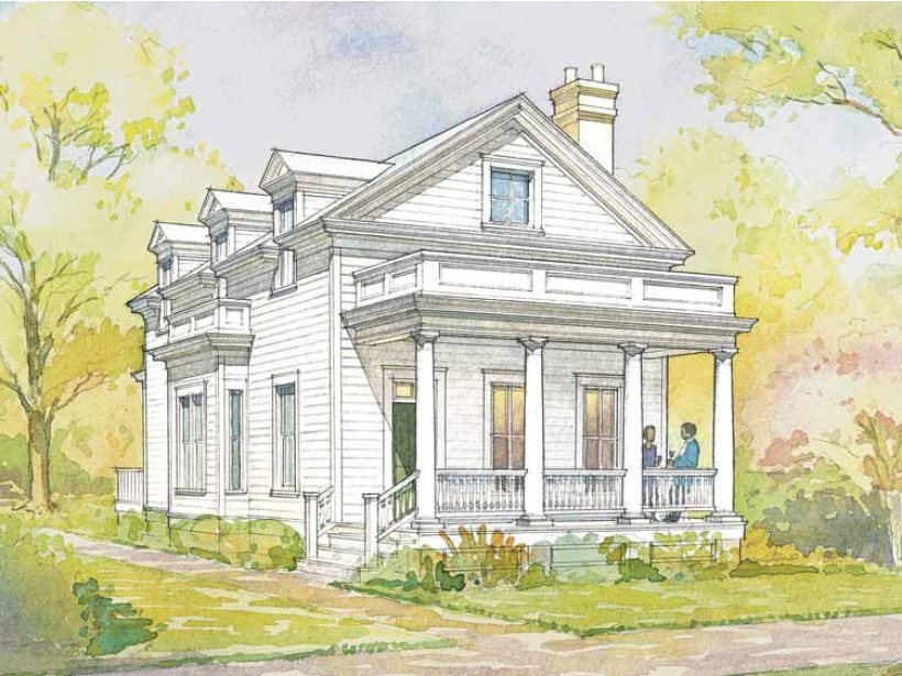 Example of a modern Greek Revival style home | Dream House Plan from Southern Living | I pulled an ad out of a magazine back in the 90s for this house, and I still want it!