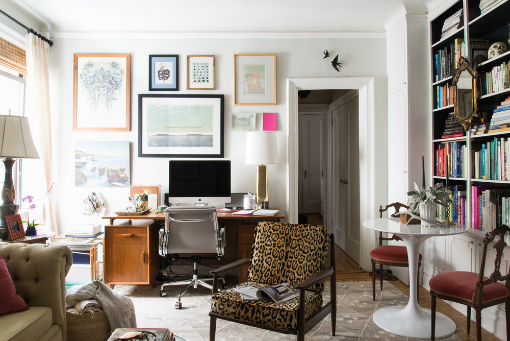 Jack built the desk and built-ins for our Brooklyn apartment | Photograph by Claire Esparros of Homepolish.com