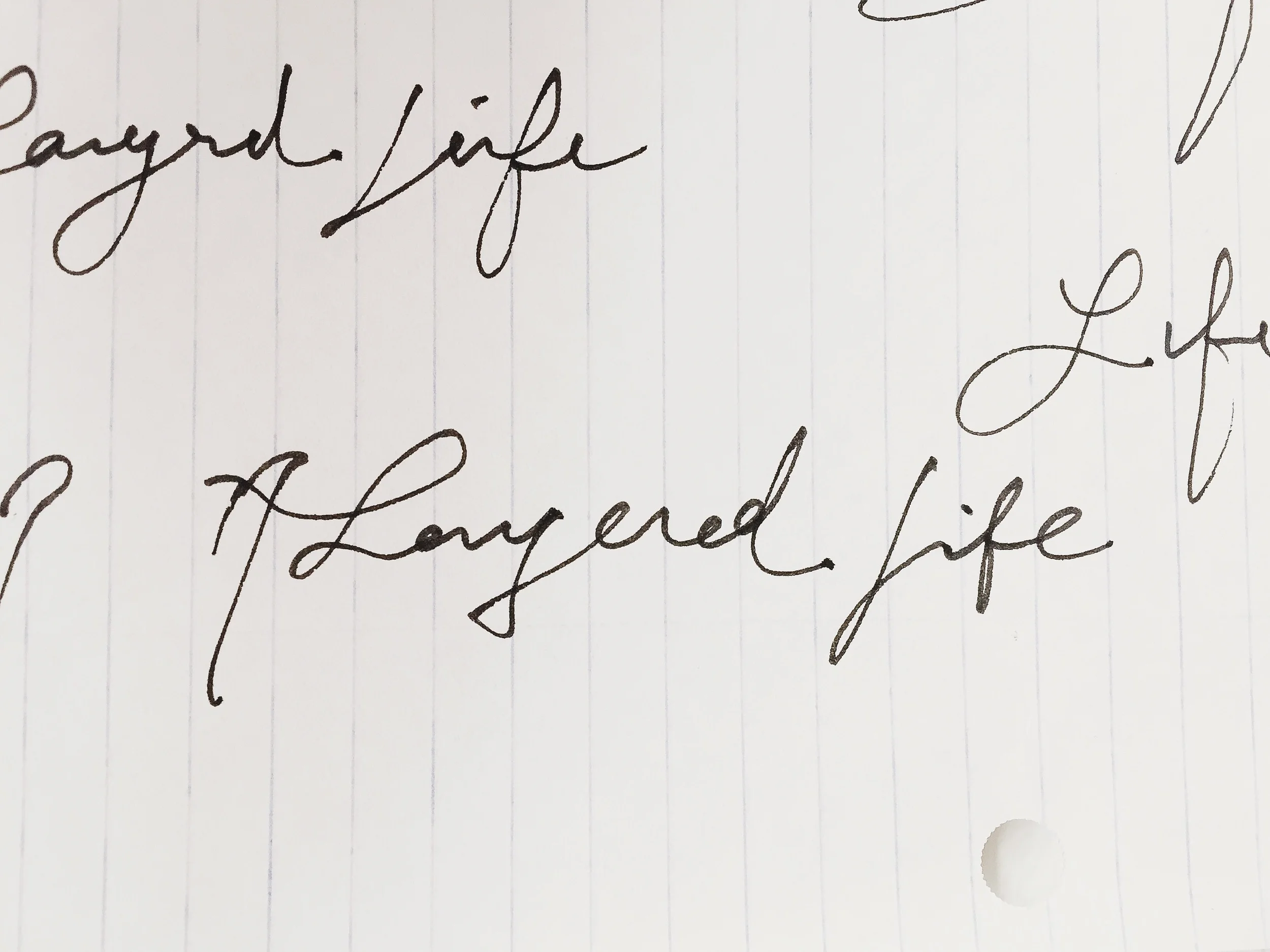 A Layered Life Logo - from my personal script. 