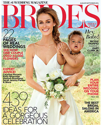 BRIDES Magazine, August/September 2016 Andria Bird Flagship listed as one of "The Best Bridal Salons in America"