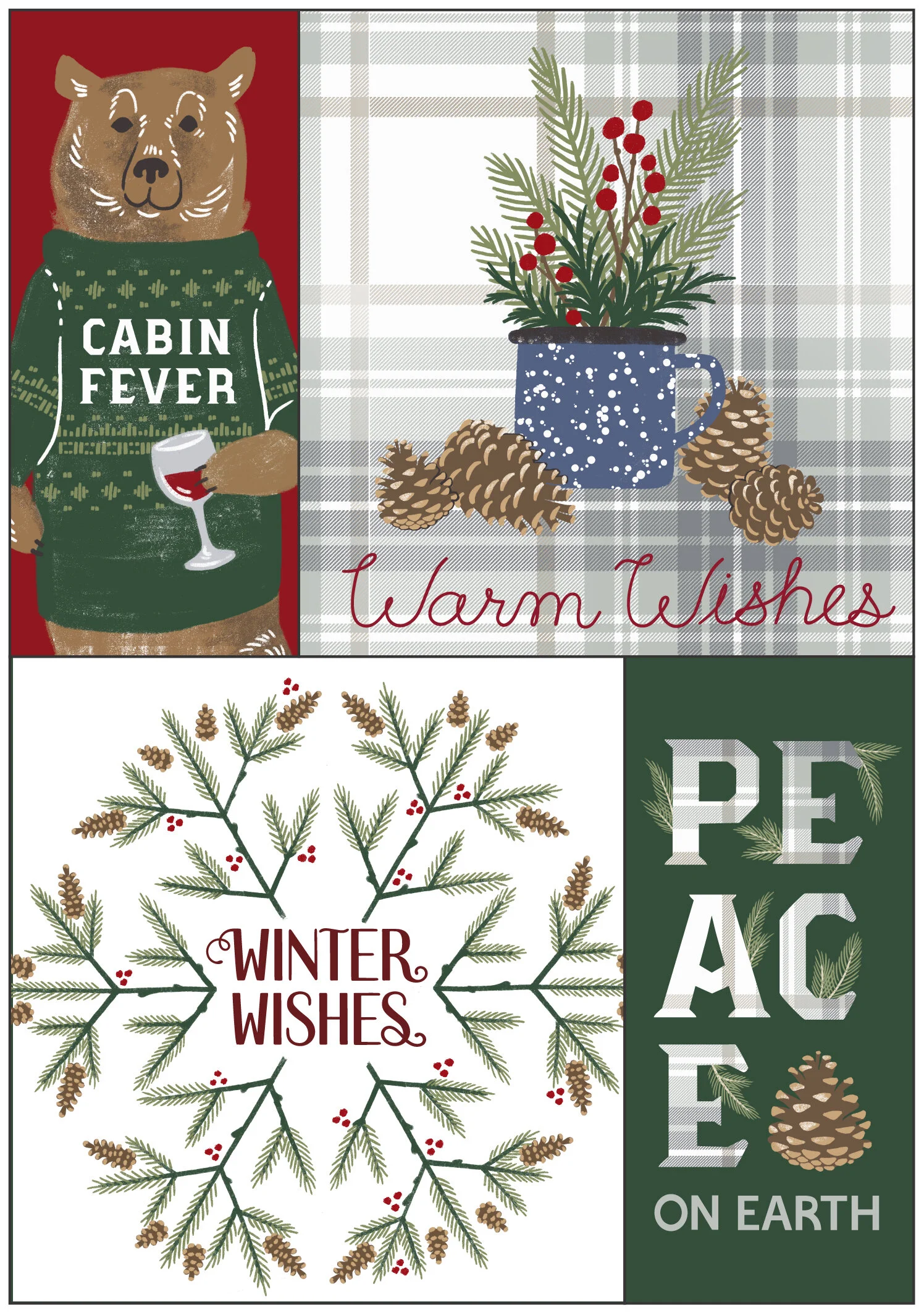  St. Nicholas Square, Holiday collection. Developed for table linens and bath programs.  