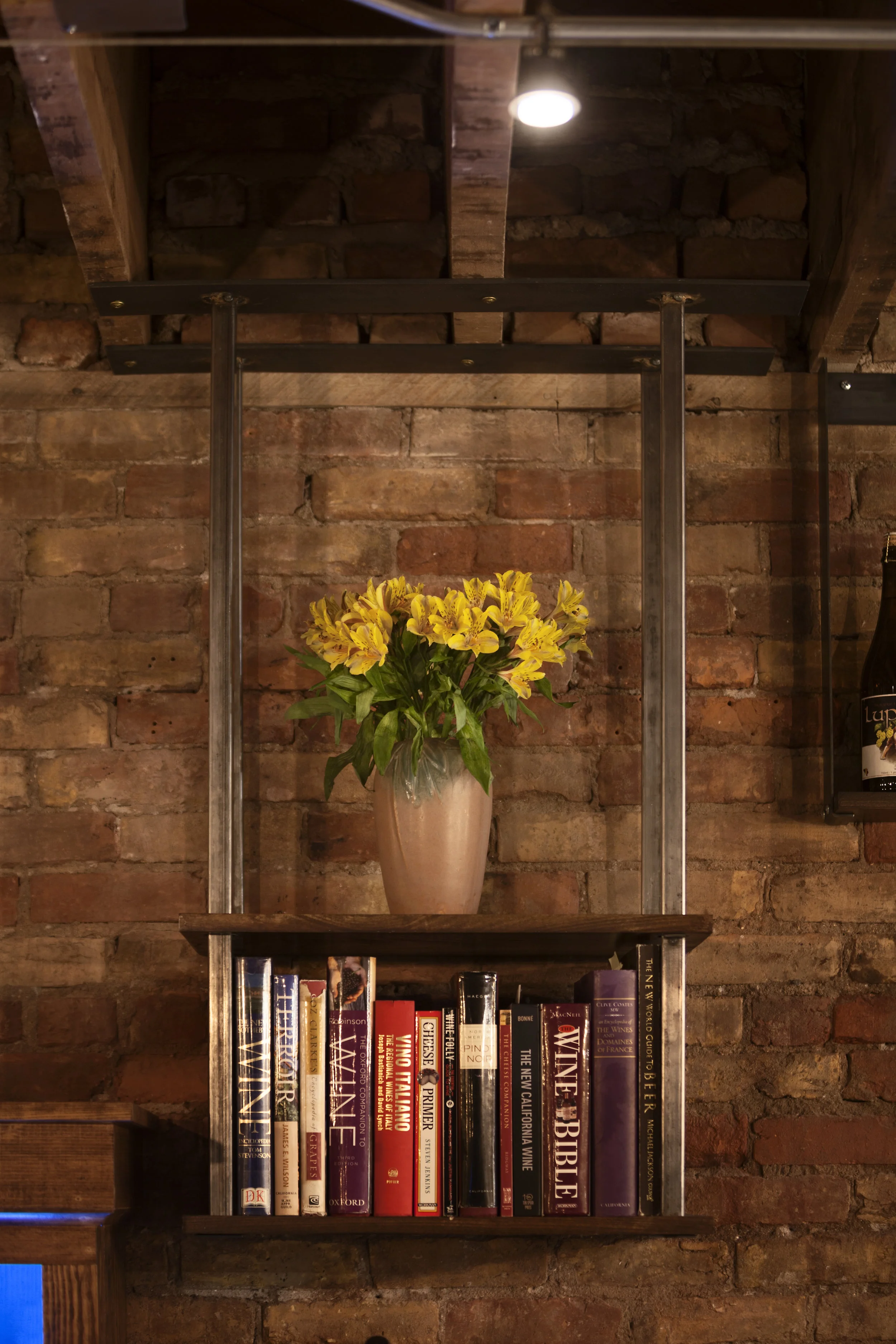 Custom industrial floating shelves