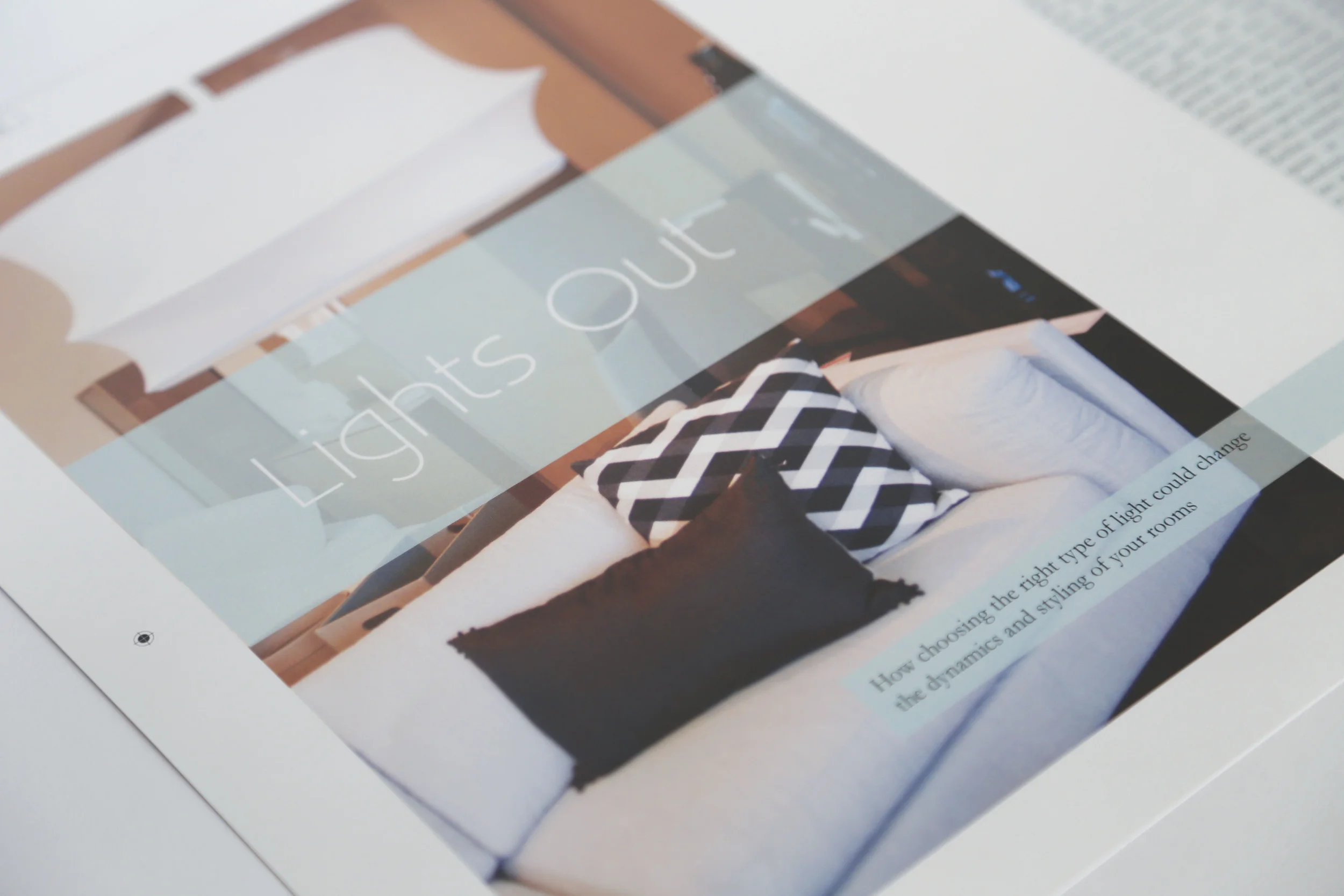 Layout of light article