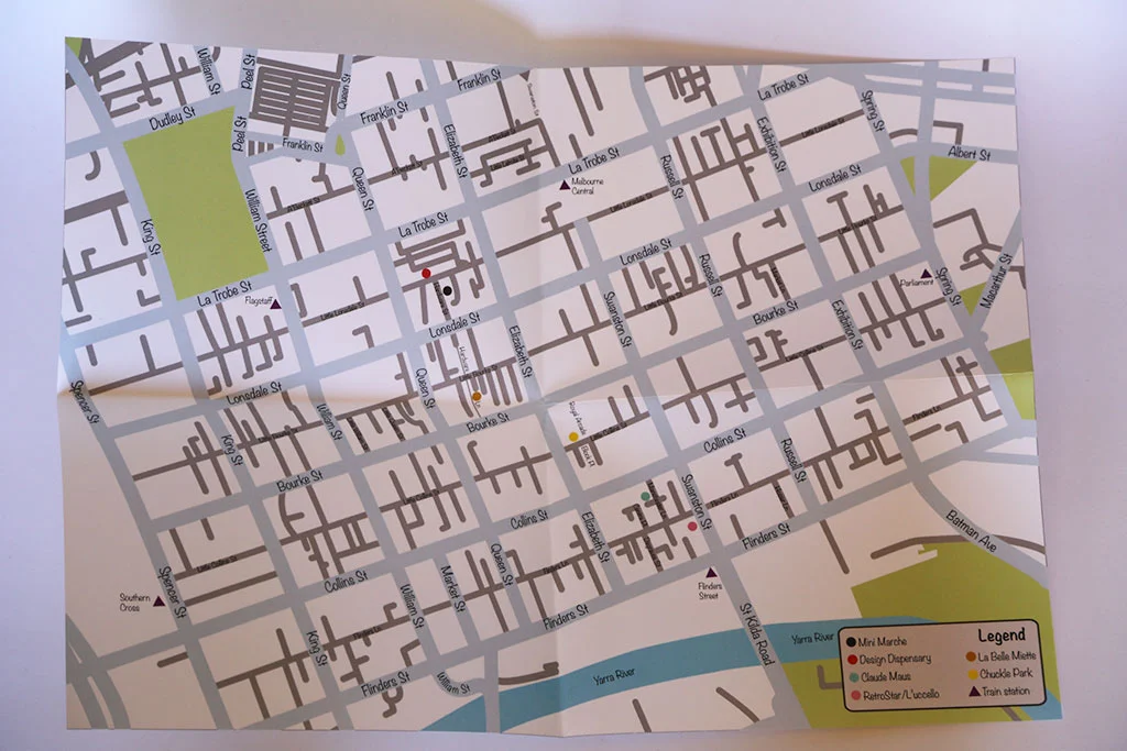 Map included with the guide