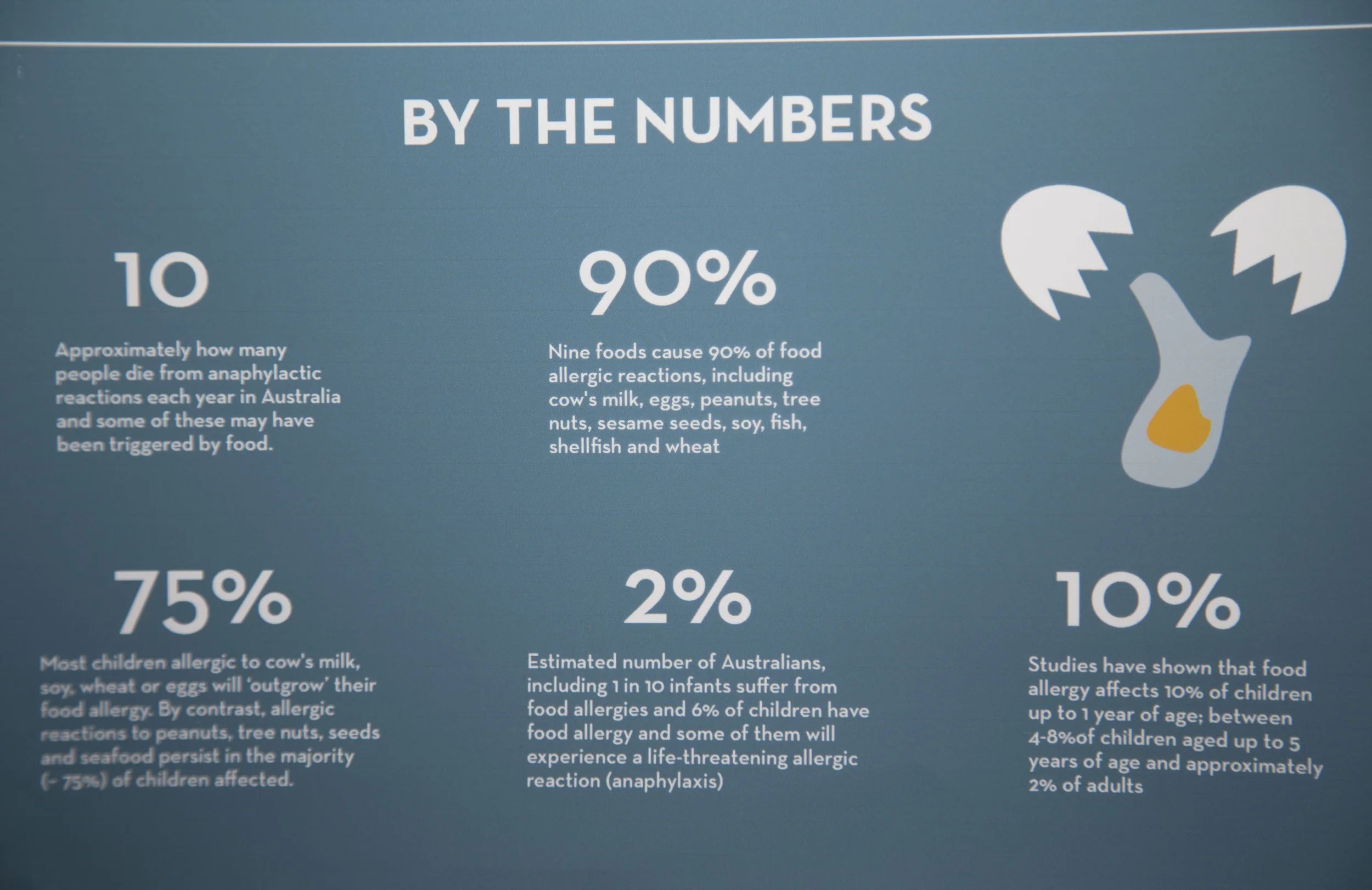 Closeup of the 'By the Numbers' information