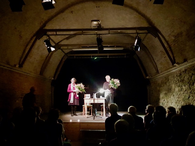 Elisabeth Leu und Ueli Johner nach der Lesung im Kulturkeller Gerbestock (Bild: zvg.)