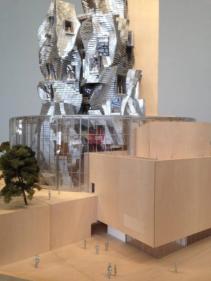 Scale model of Gehry’s LUMA Tower, Arles PHOTO ©2019 Gaby Martin/La Flânerie.