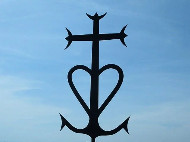 Detail of iron camargue cross