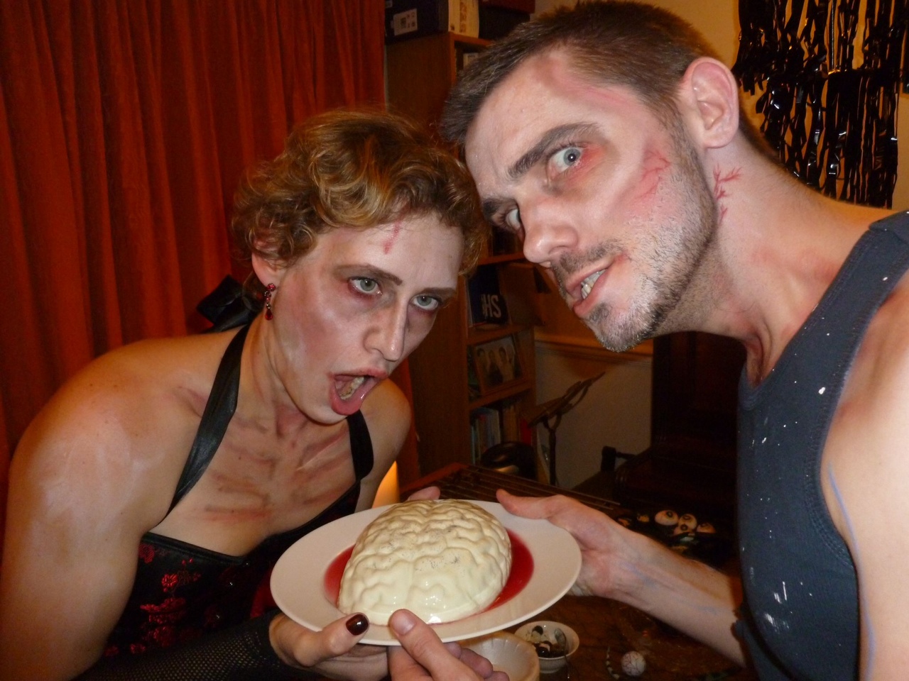 Excellent brain blancmange made by Ani Kelso.