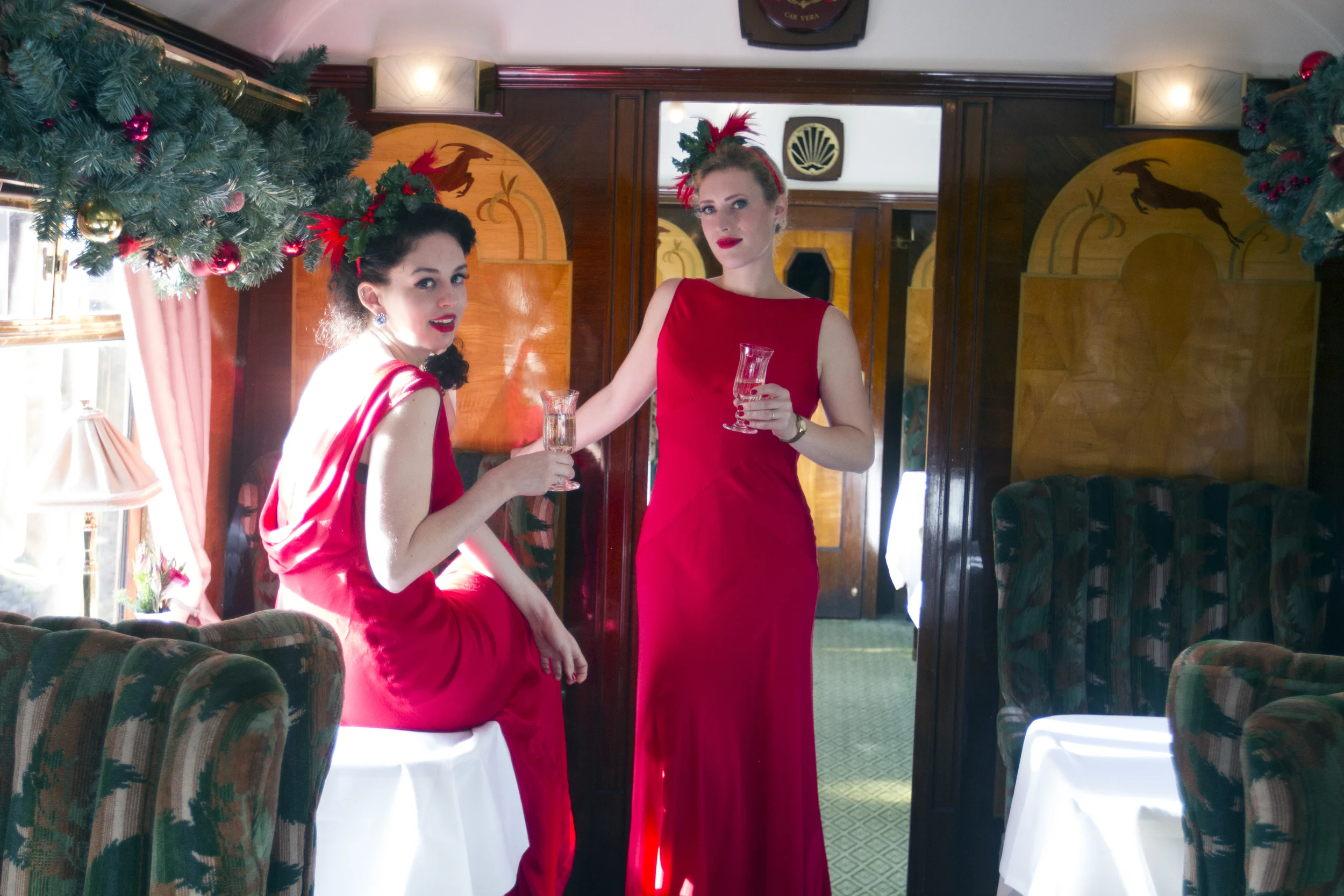 The Spitfire Sisters on board the Belmond British Pullman