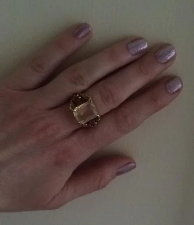 Hannah's latest Shellac and her beautiful Tessa Metcalfe ring.
