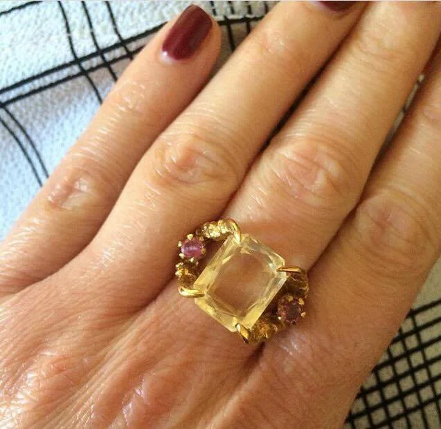Hannah's Antique Citrine and Ruby ring - truly the love of her life. Photo Credit: Hannah Castleman