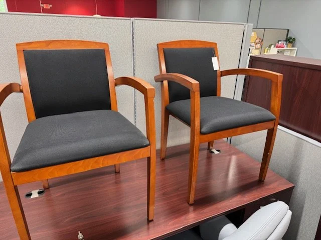 used wood guest chairs - $95 ea