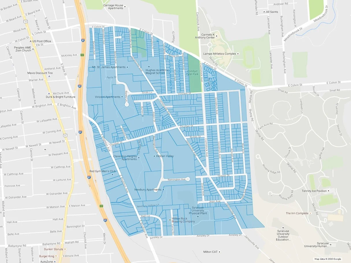 Outer Comstock Neighborhood Map (click to enlarge)