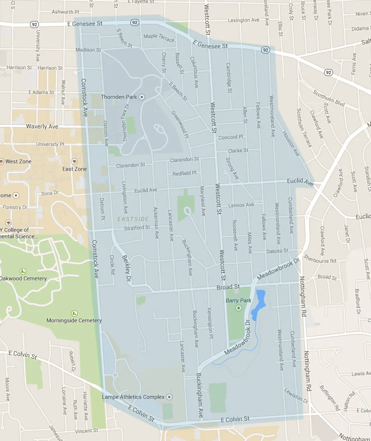 University Neighborhood Map (click to enlarge)
