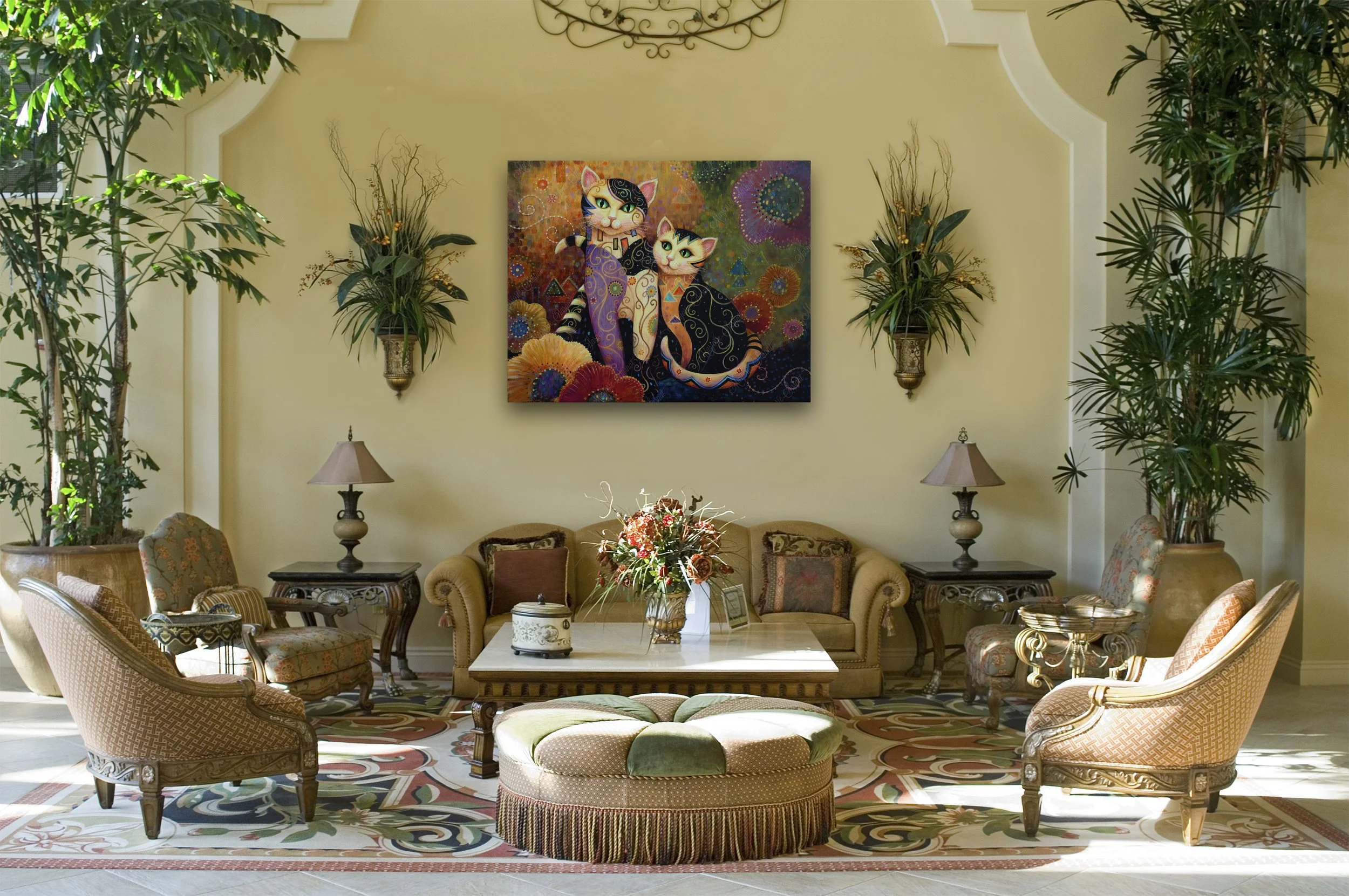 Kleo Kats, original paintings by Marjorie Sarnat