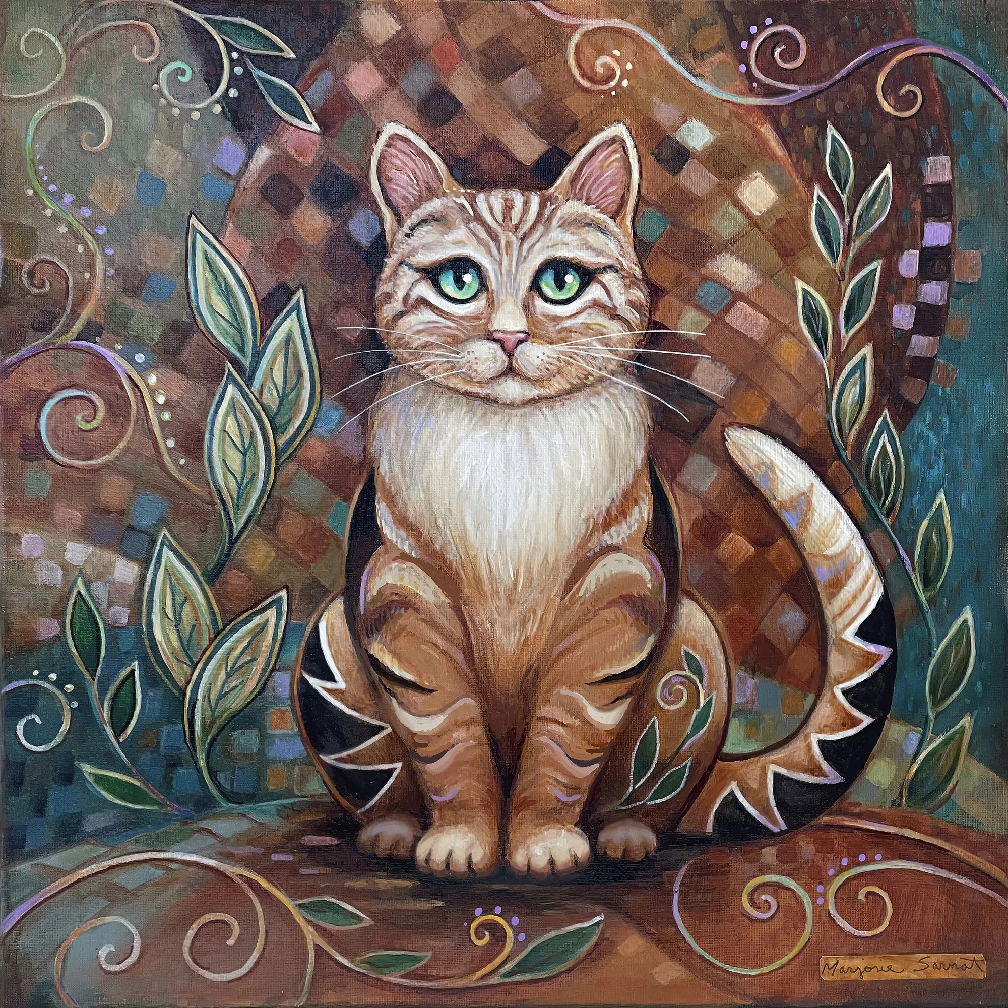 Cezanne's Cat
 Acrylic – 14 in. x 14 in. Original available for  purchase >