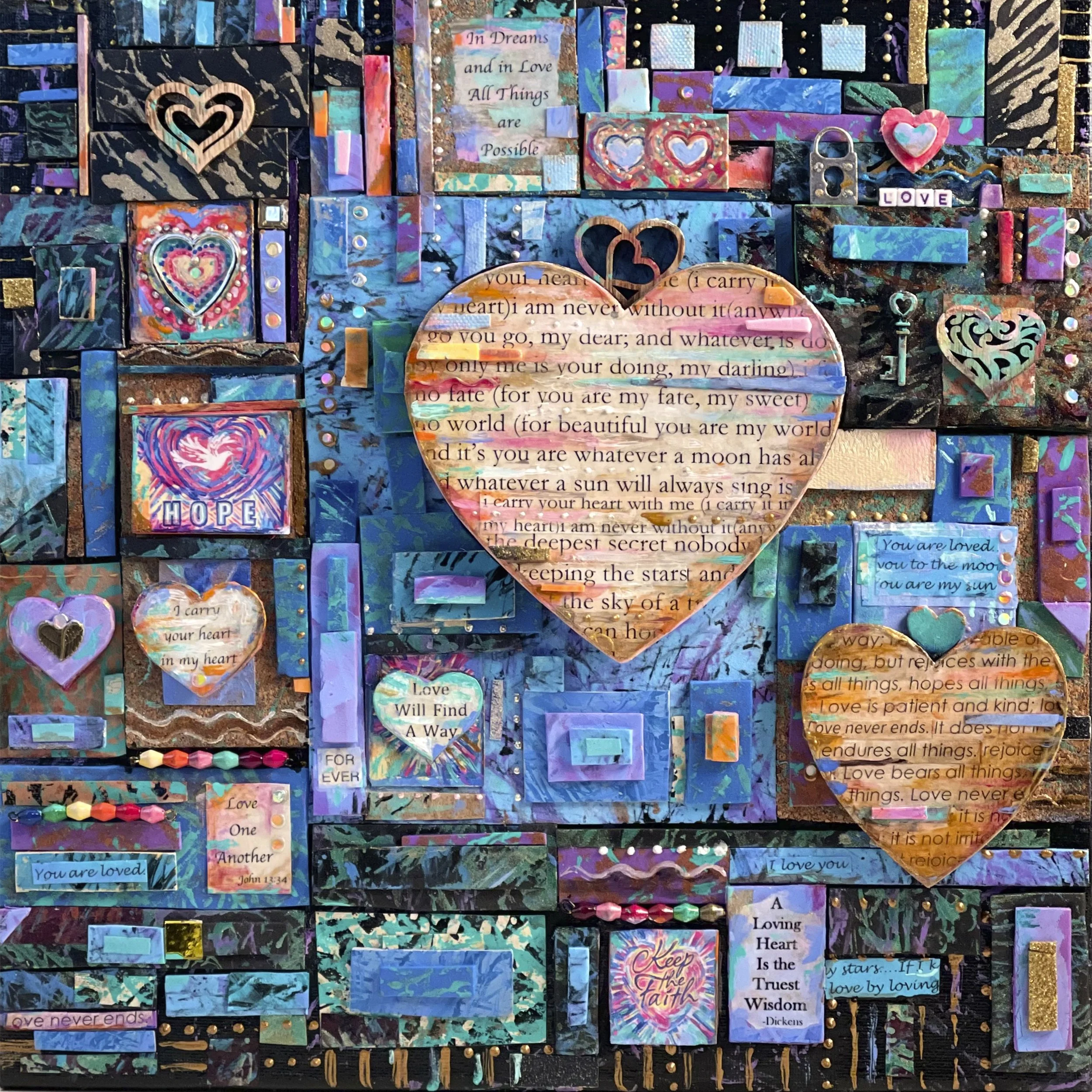 I Carry Your Heart In My Heart 
 
 Mixed Media – 16 in x 20 in SOLD