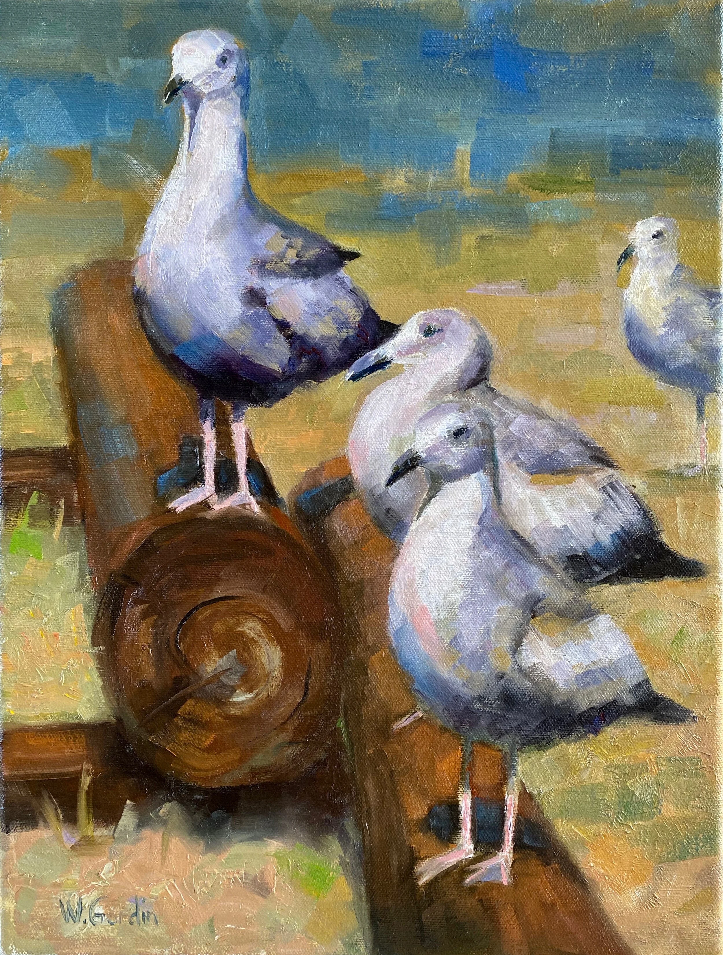  Birds of a Feather  Oil  16x12 