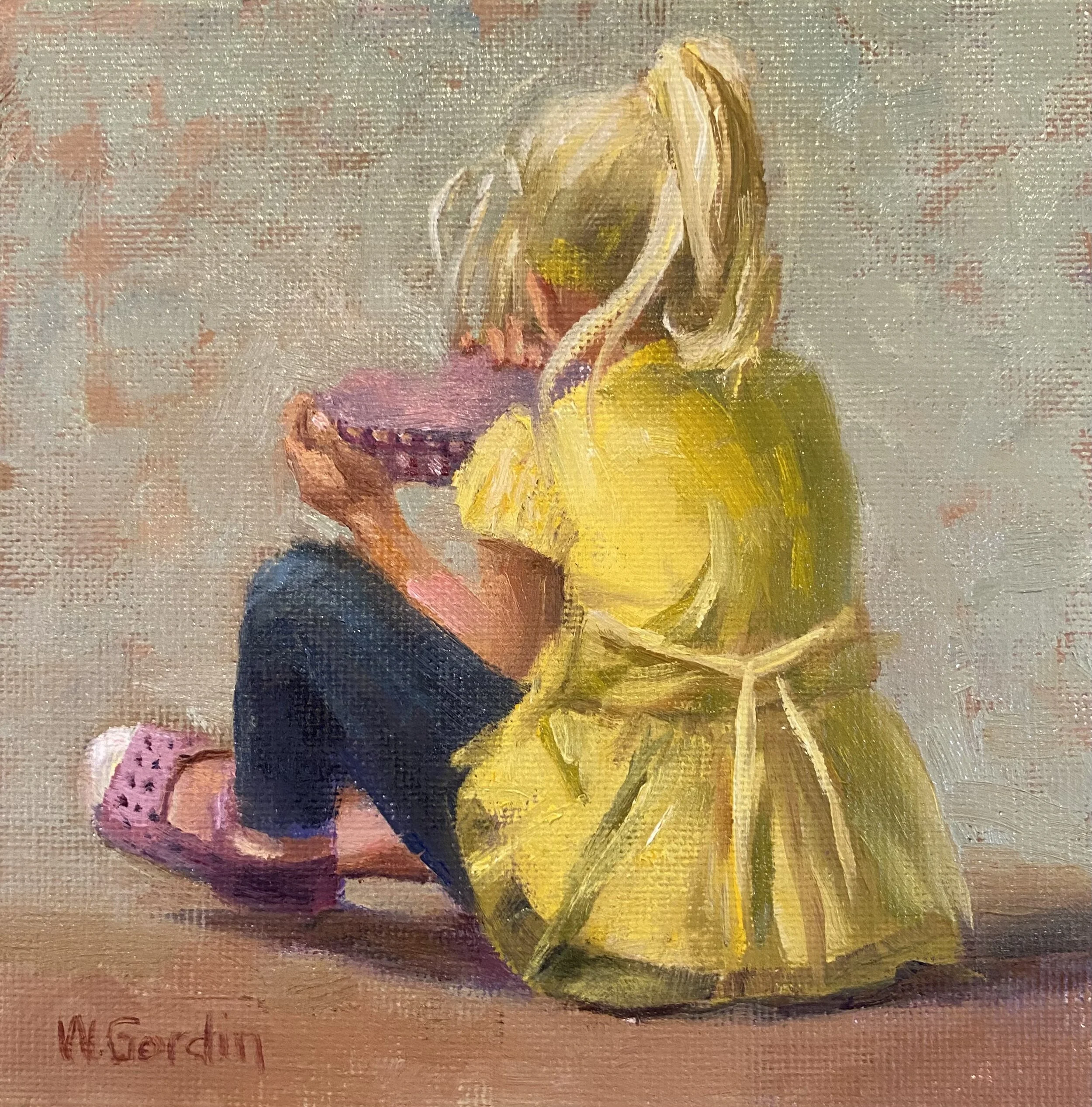  “Rocks in My Crocs” 6x6 Oil  sold 