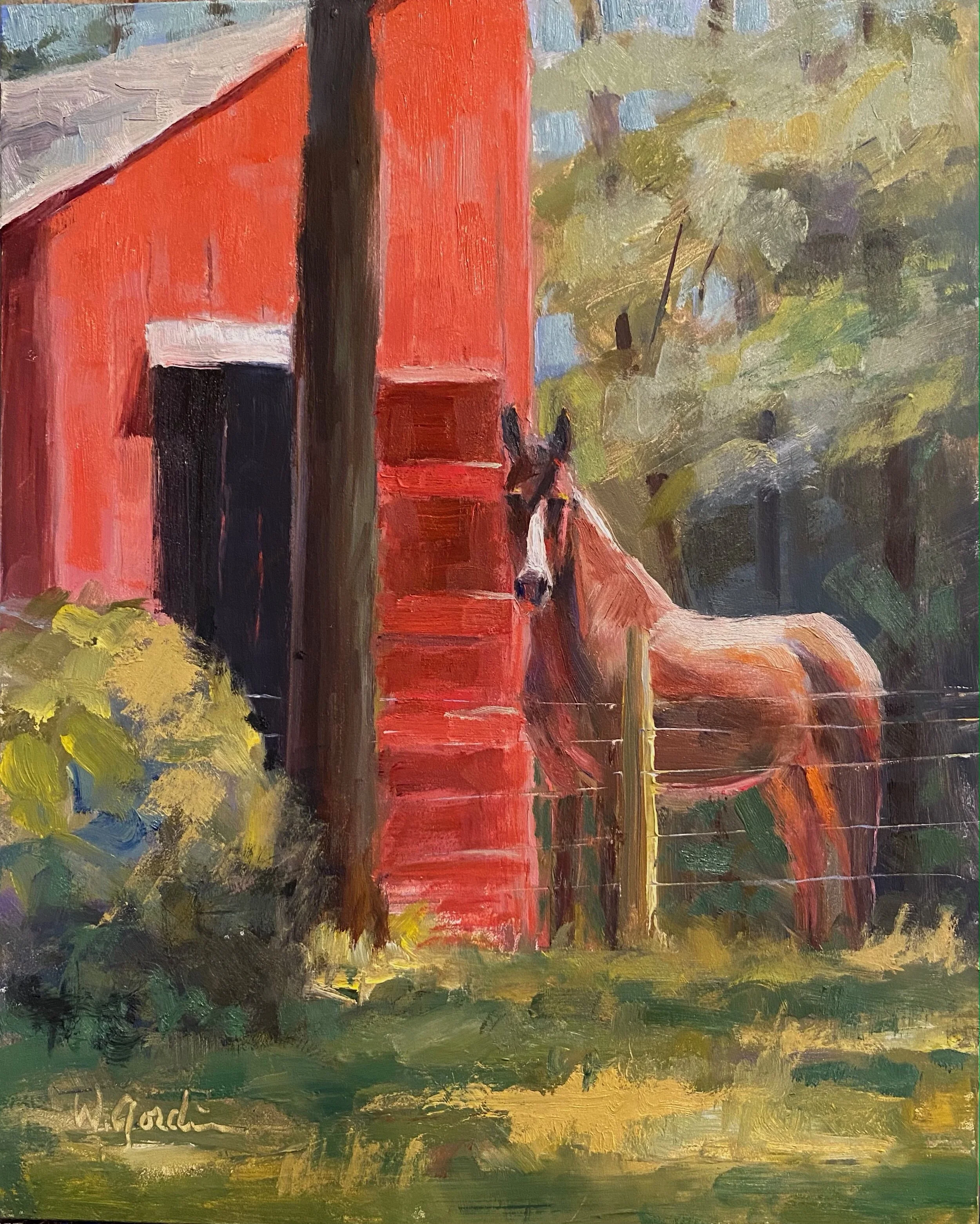  New England Mare  Oil  10x8 