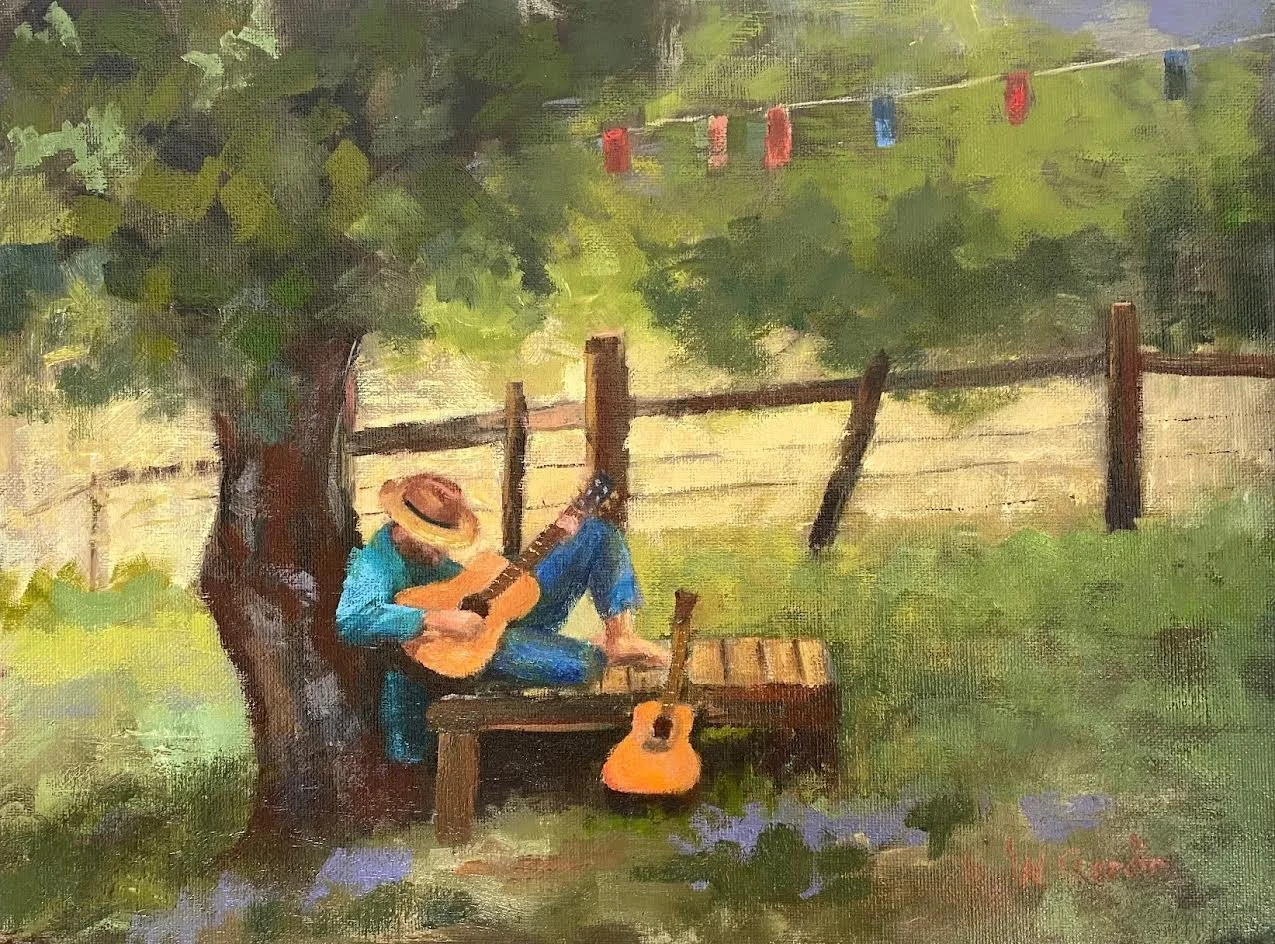  Playing the Blues 12x16 
