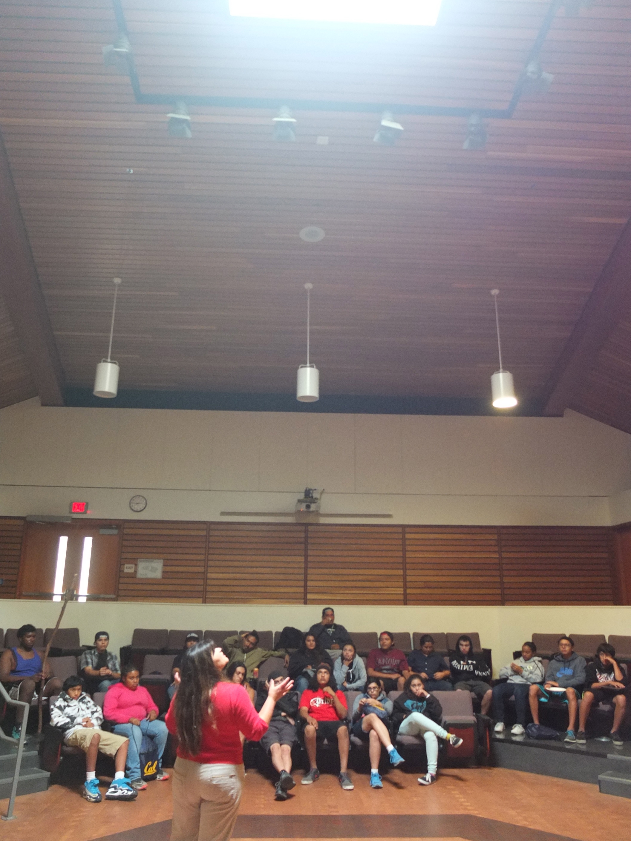 Mrs. Colegrove-Raymond and Humboldt State Relatives welcome us in light. HSU Native Center. Dr. Jacquelyn Bowman helped kick off our ITY nor CaL HSU program back in 2005. #bringherback Thank you.