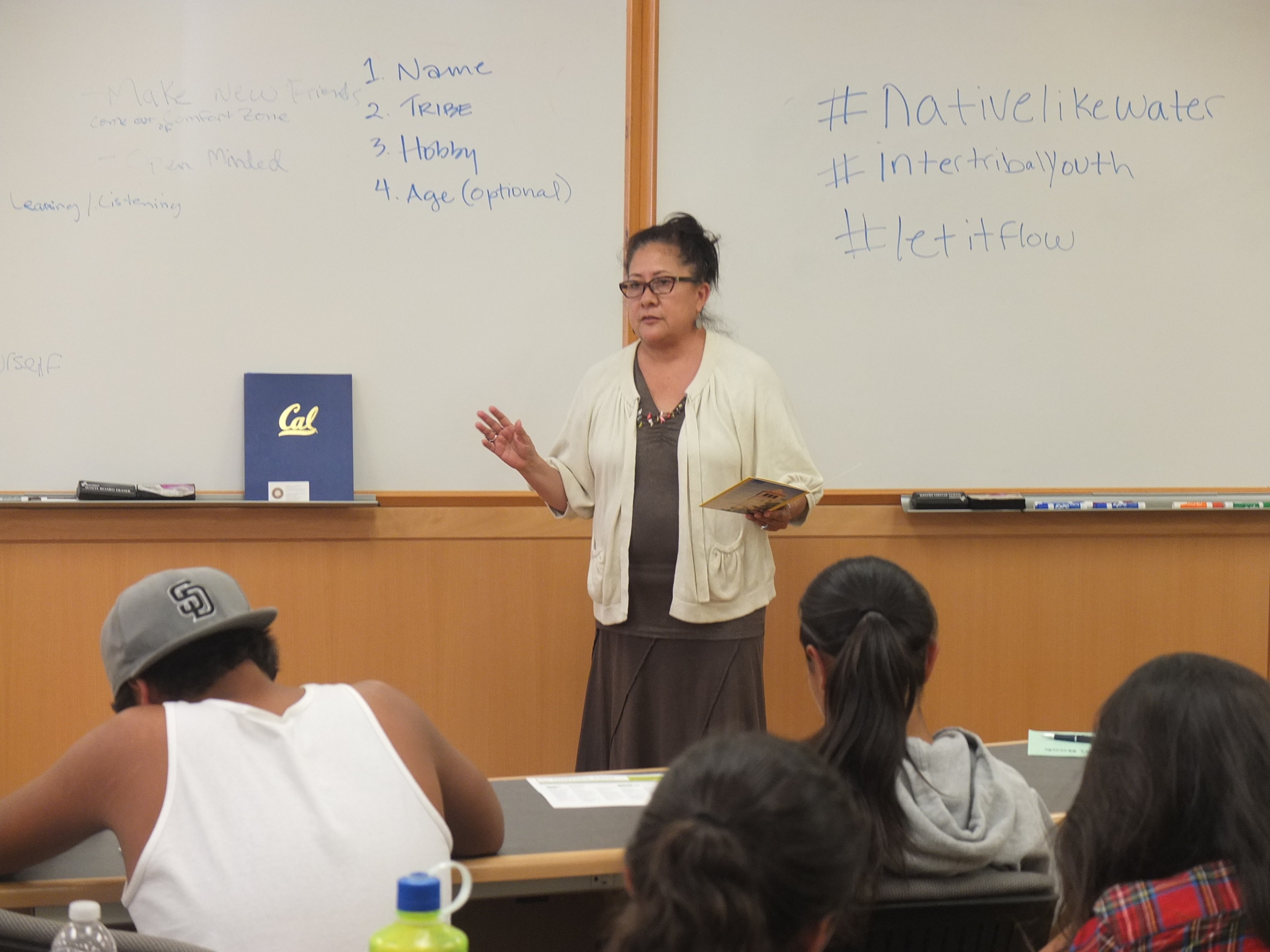 UC Berkeley back in the day with Auntie Bridget Neconie. Chillmatic. "You, Intertribal Youth, can get in to berkeley. Just do it."