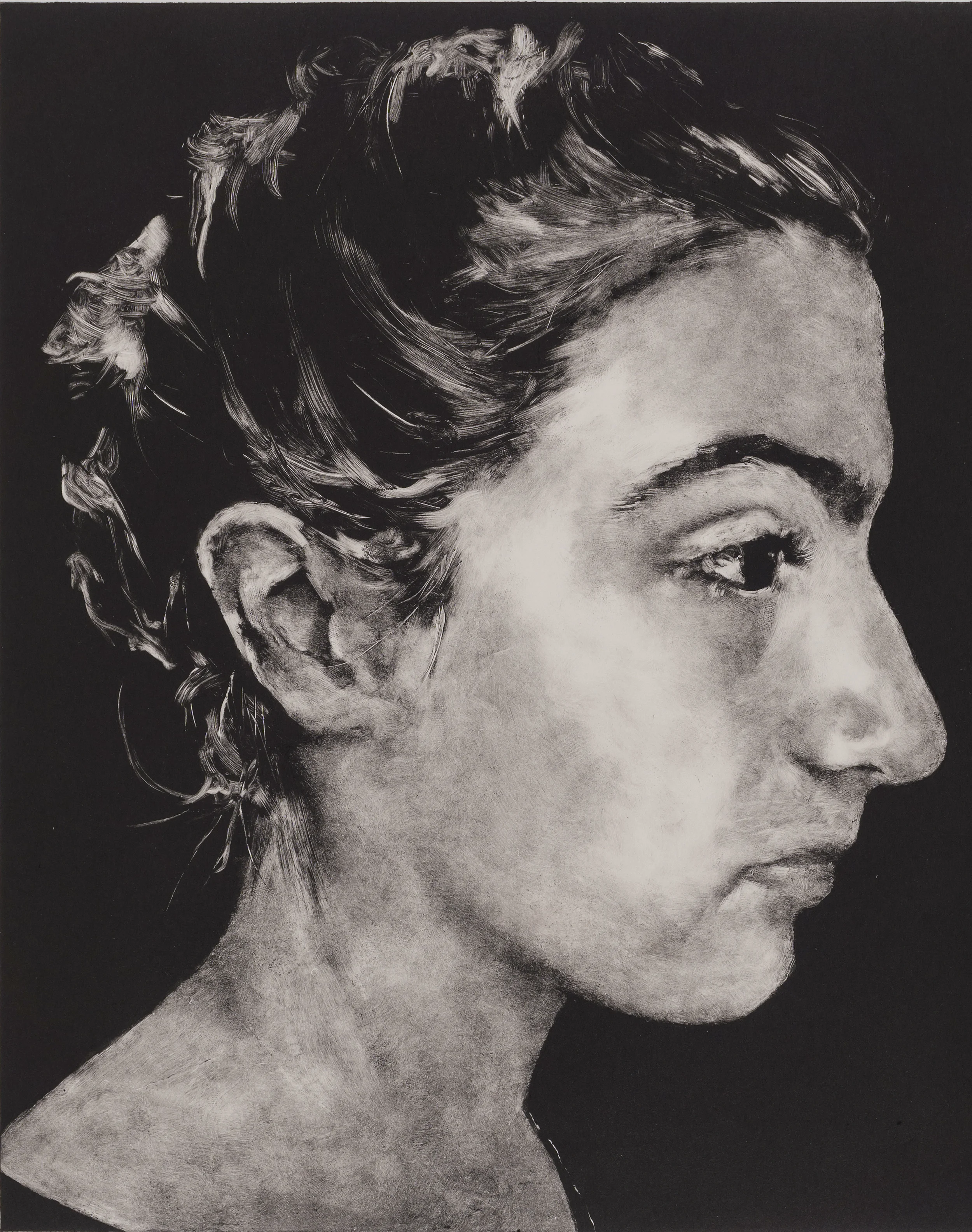 Alita No.4, monotype, 12" x 14", 2016