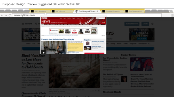 Wireframe - TabSuggest preview