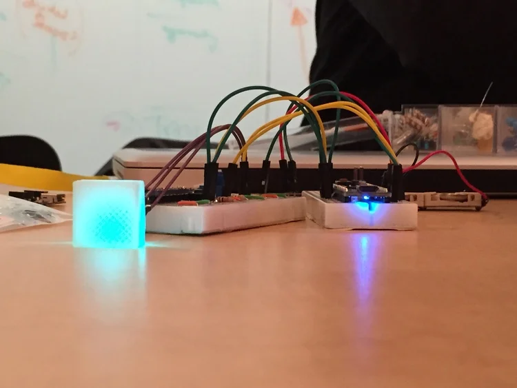 Glo working prototype using Color Led, Accelerometer,Lithium battery