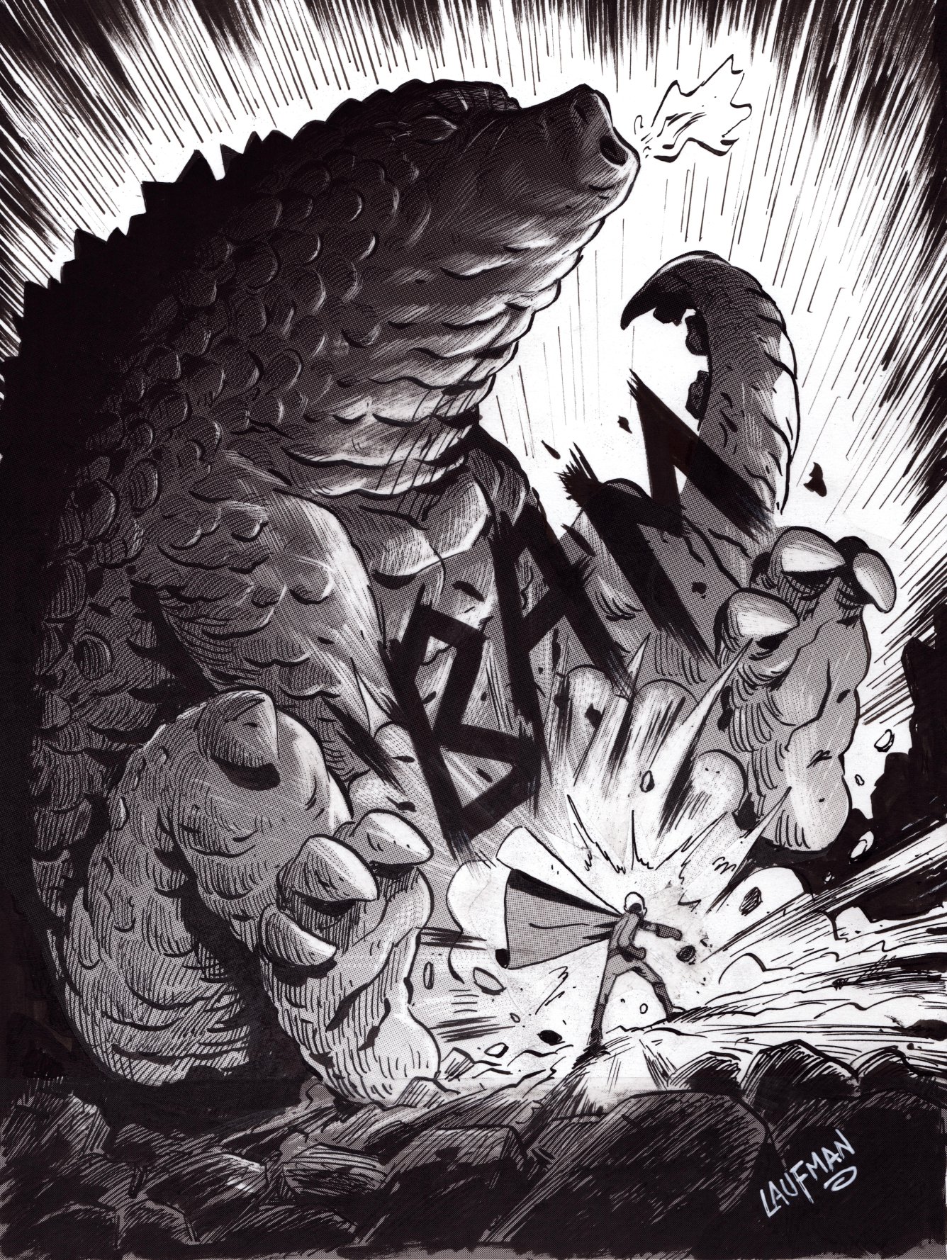 One Punch Man vs Godzilla — DerekLaufman.com