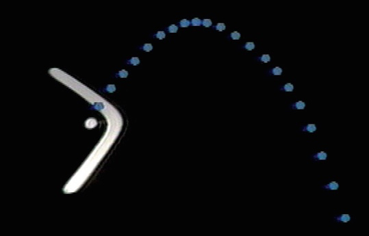 THE MOTION OF A PROJECTED BOOMERANG’S CENTER OF MASS.