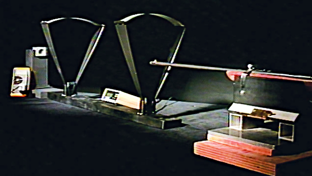 Rifle bullet fired into a lead mass illustrates the conversion of kinetic energy into thermal energy.