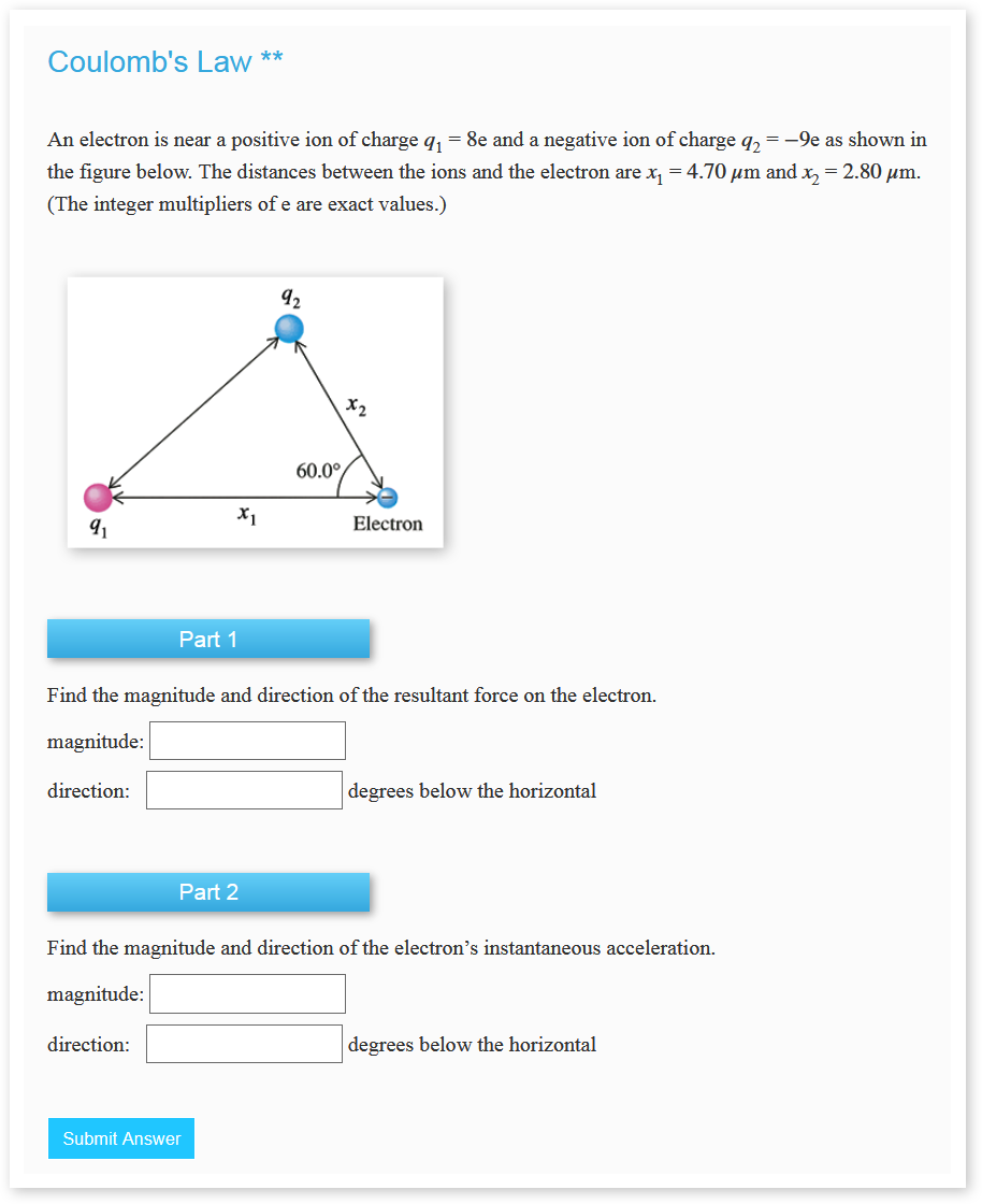 Physics LE Online Homework