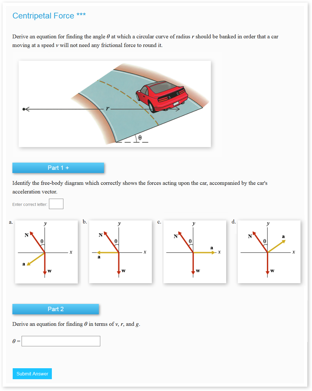 Physics Online Homework
