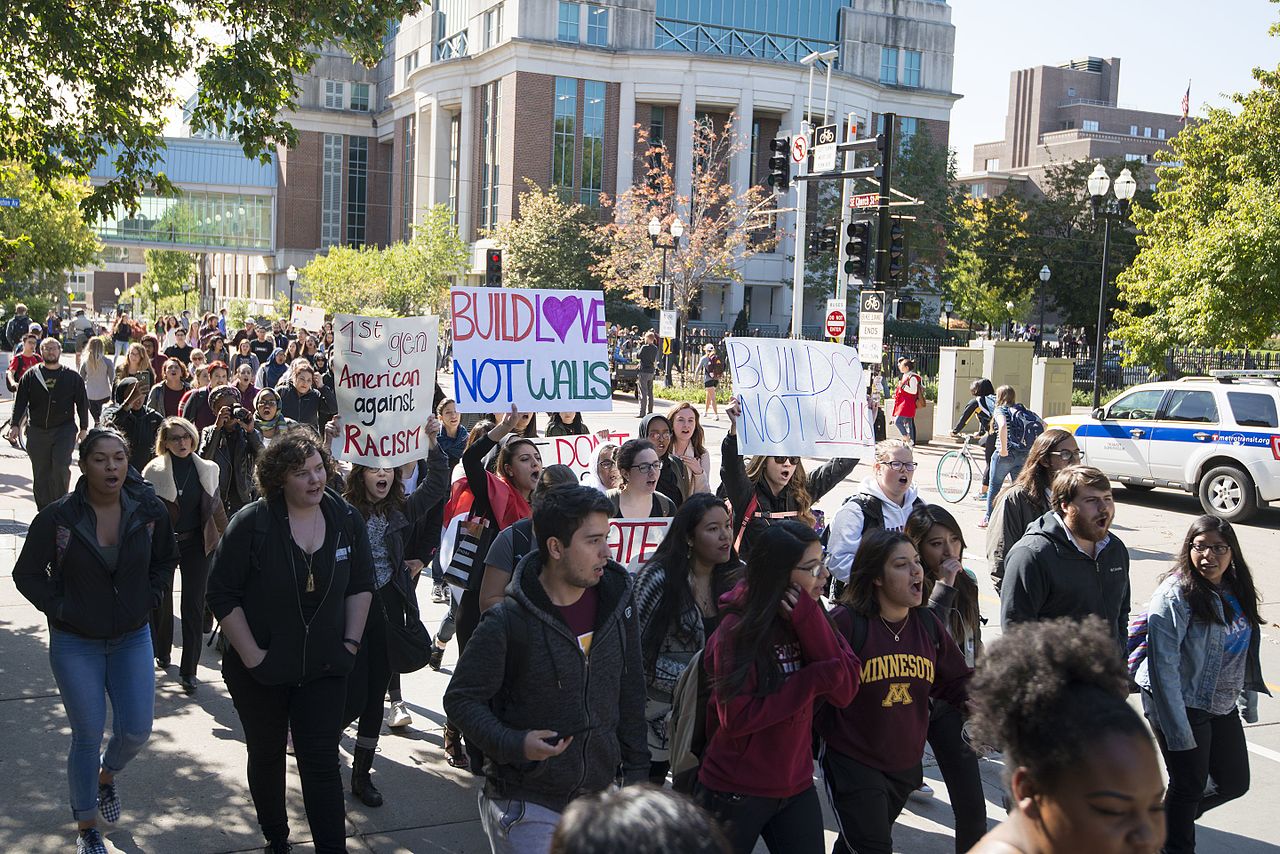 Campus protest march against hate speech