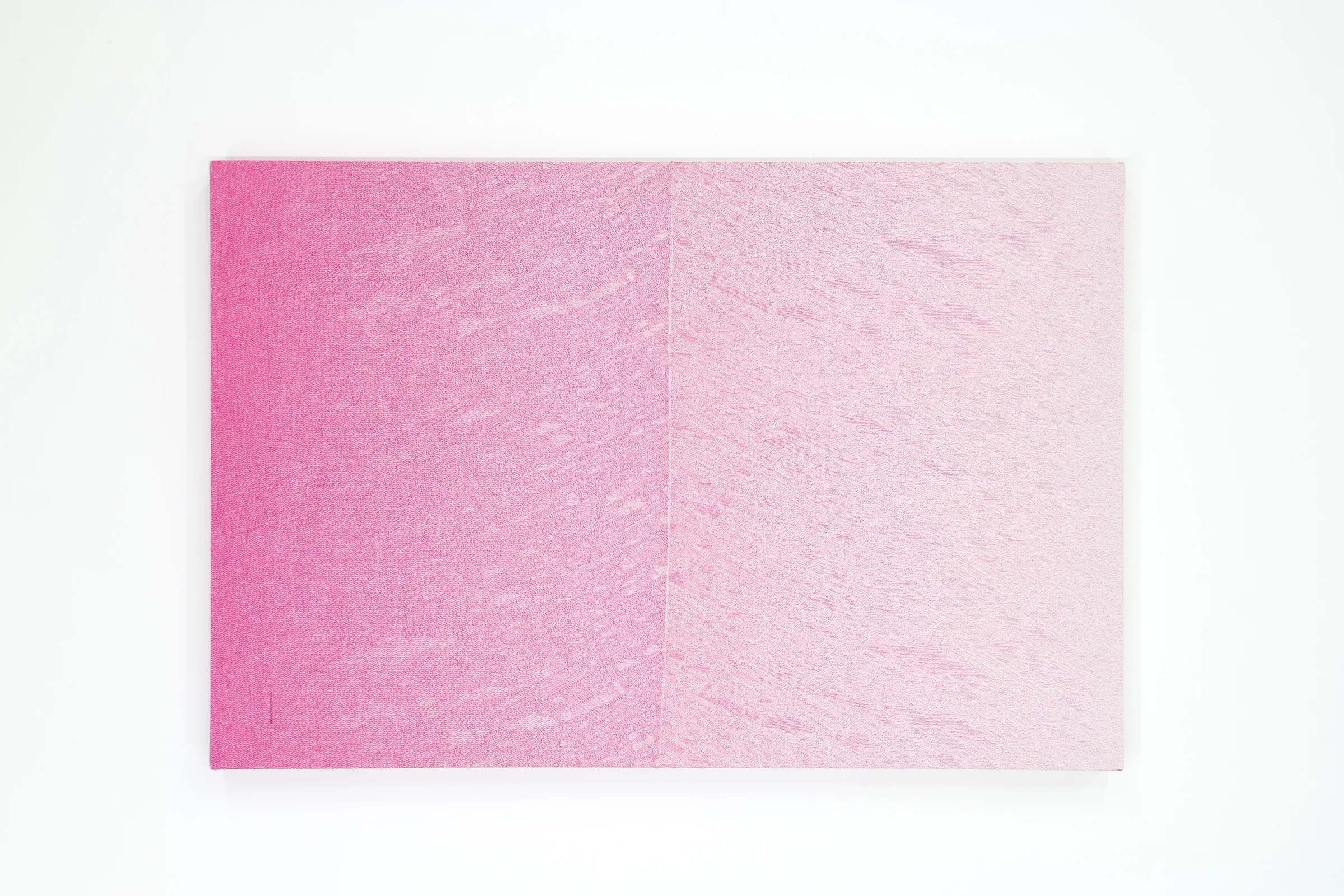   Moirai Mirror  (2015)  36"x24"  Jacquard woven cotton on wood stretcher 