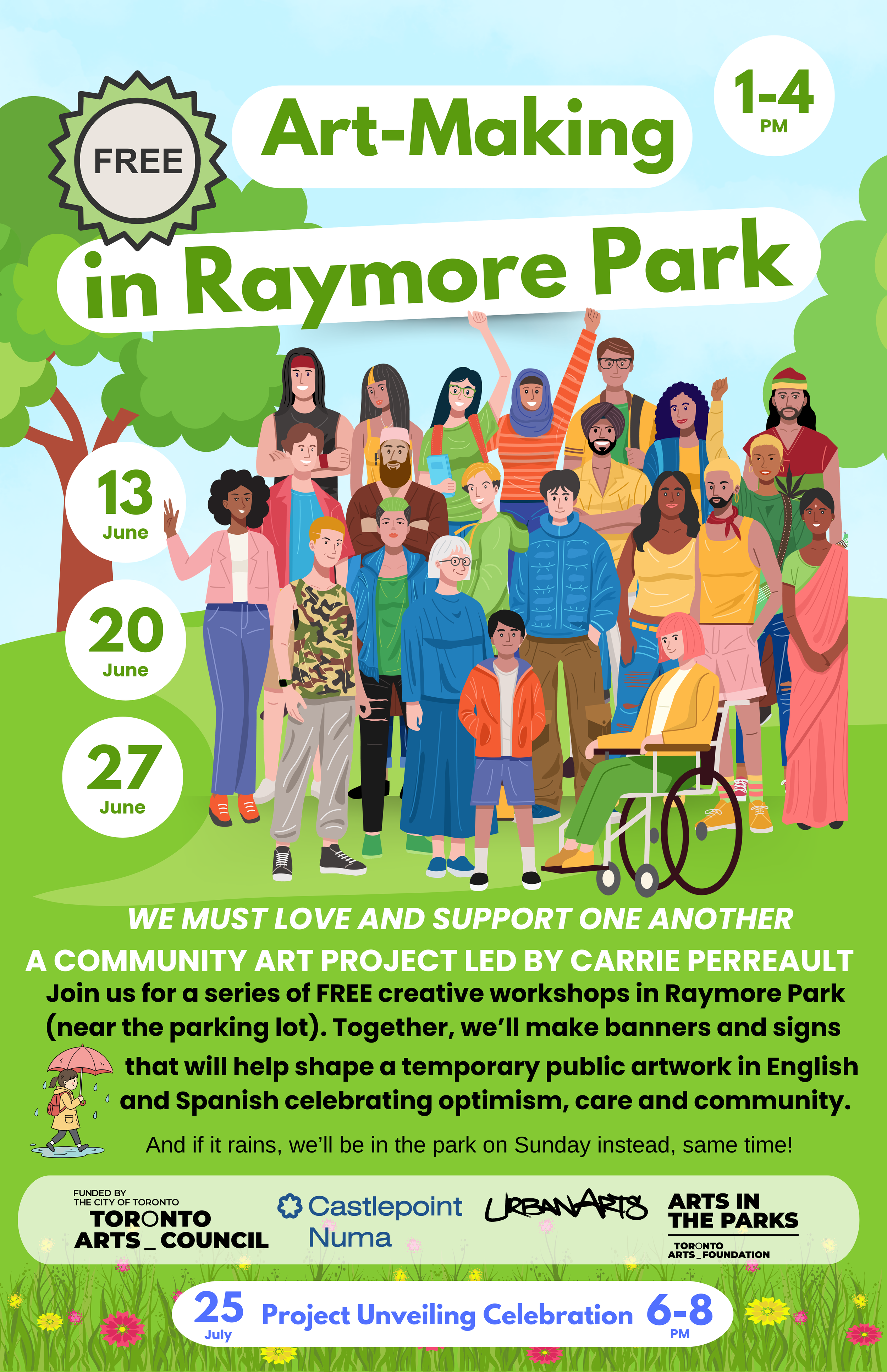 CONNECTING COMMUNITY IN THE PARK - A public art project - Saturday, June 13