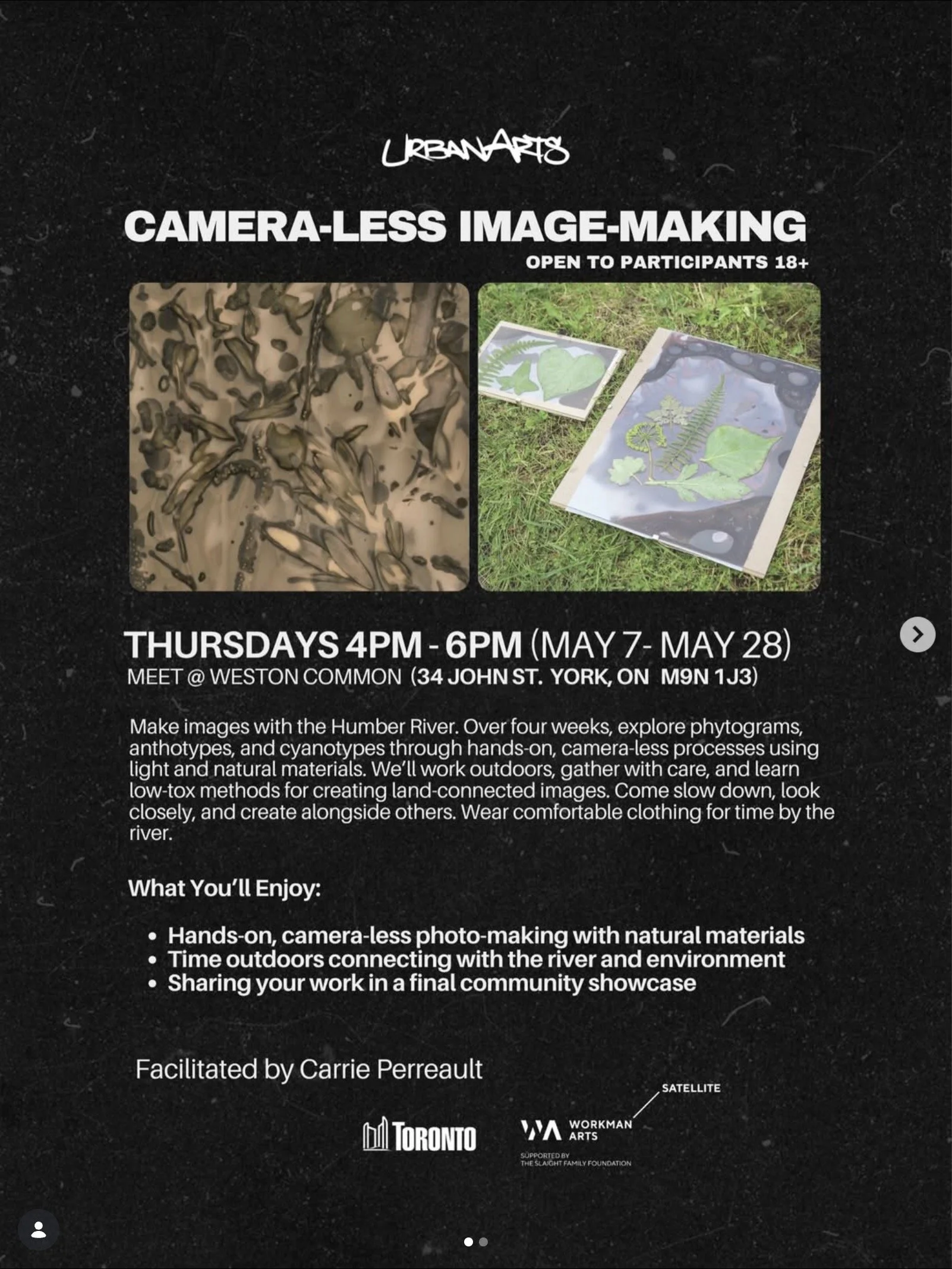 Camera-less Image making along the Humber River