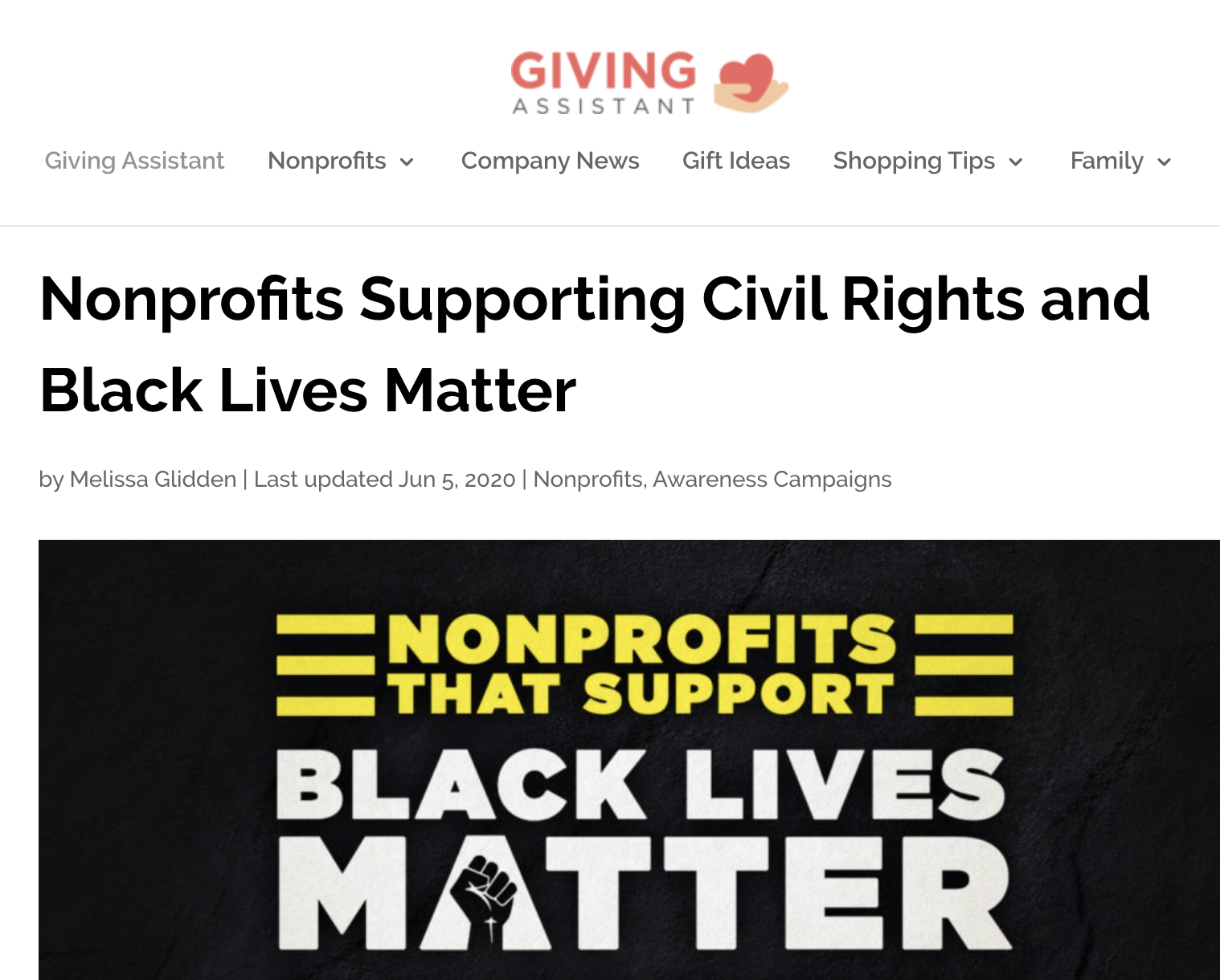 Nonprofits supporting civil rights and Black Lives Matter