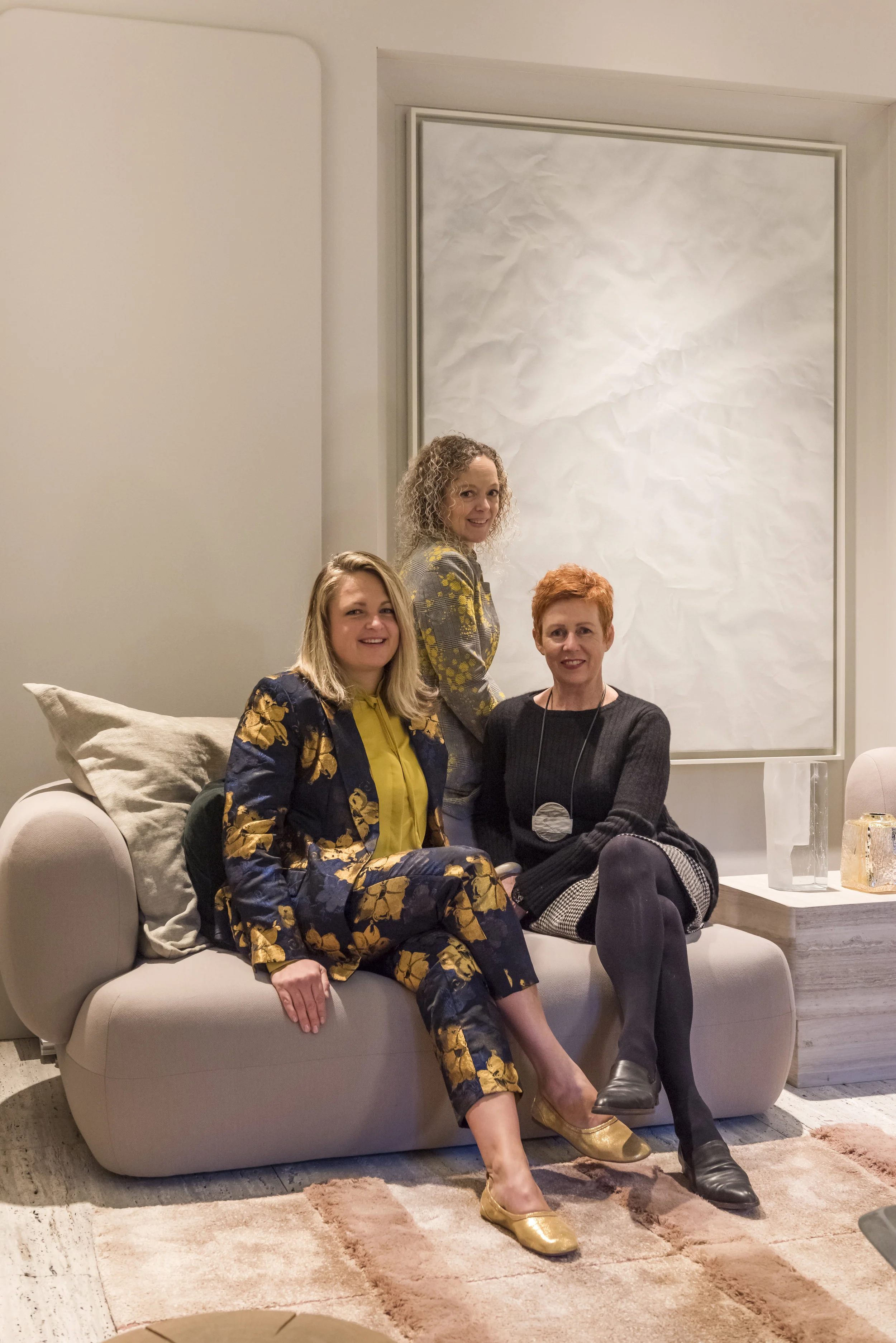 Seated with J.Phine designers, Nannette van der Vooren and Natasja Molenaar. Photo by Andreas von Einsiedel