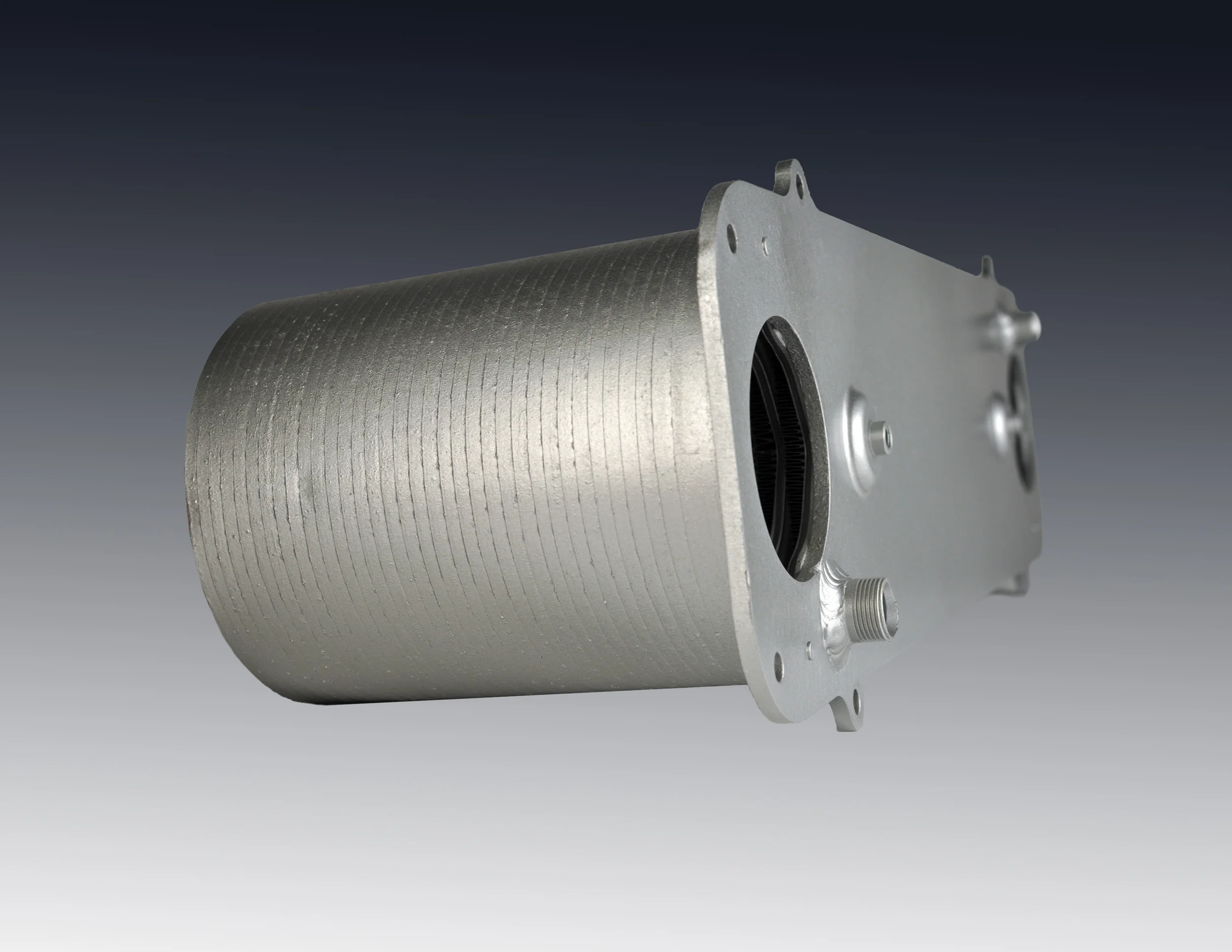 Navistar Supertruck Charge Air Cooler-side view-blue.jpg